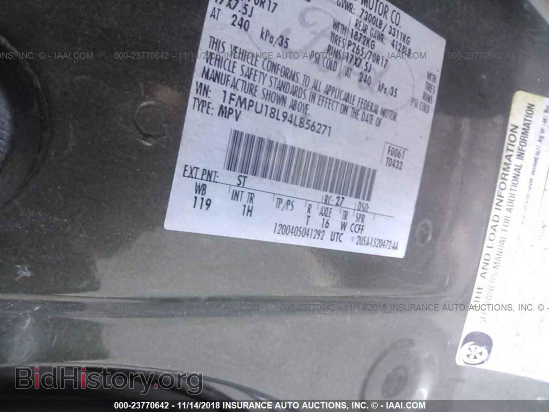 2004 FORD EXPEDITION - VIN: 1FMPU18L94LB56271 - Фото 9