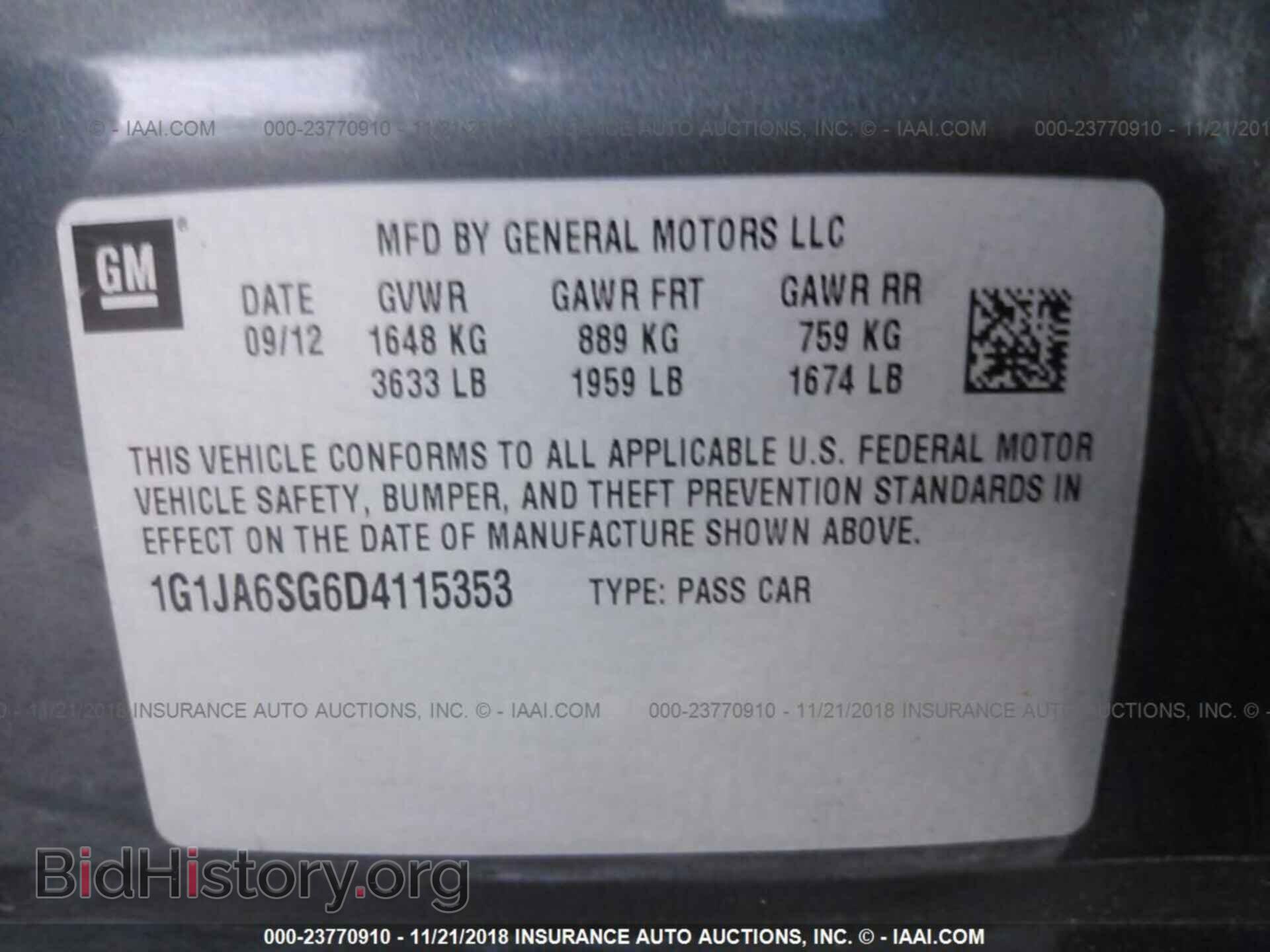 2013 CHEVROLET SONIC - VIN: 1G1JA6SG6D4115353 - Photo 9