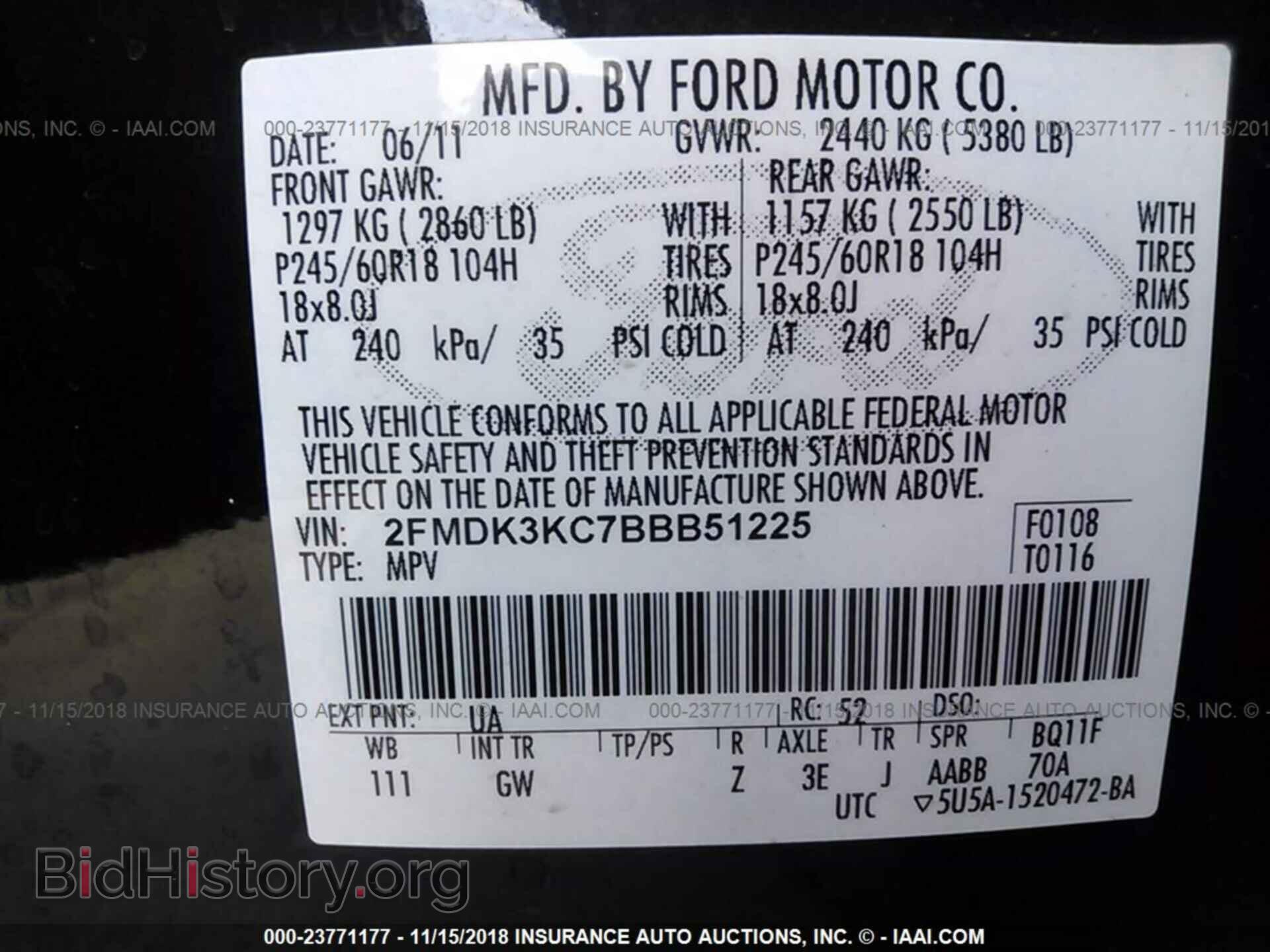 2011 FORD EDGE - VIN: 2FMDK3KC7BBB51225 - Photo 9