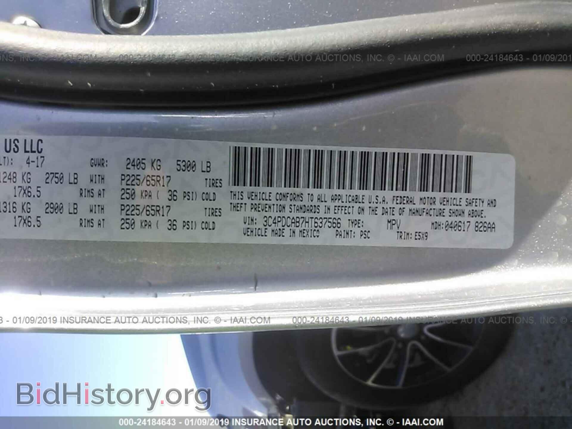 2017 DODGE JOURNEY - VIN: 3C4PDCAB7HT637566 - Photo 9
