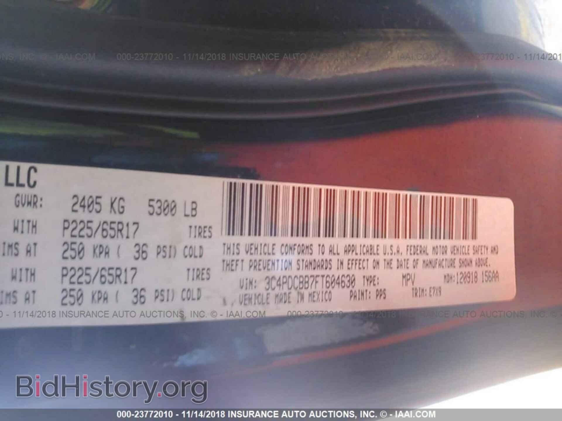 2015 DODGE JOURNEY - VIN: 3C4PDCBB7FT604630 - Photo 9
