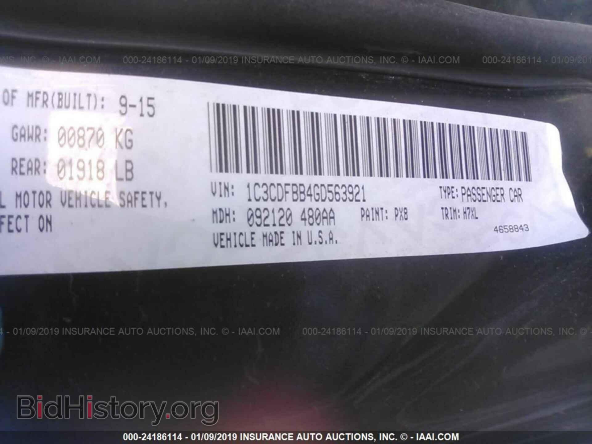 2016 DODGE DART - VIN: 1C3CDFBB4GD563921 - Photo 9