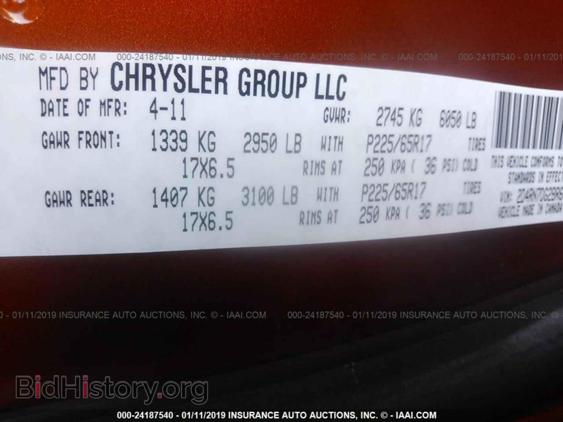 2011 DODGE GRAND CARAVAN - VIN: 2D4RN7DG2BR696073 - Фото 9