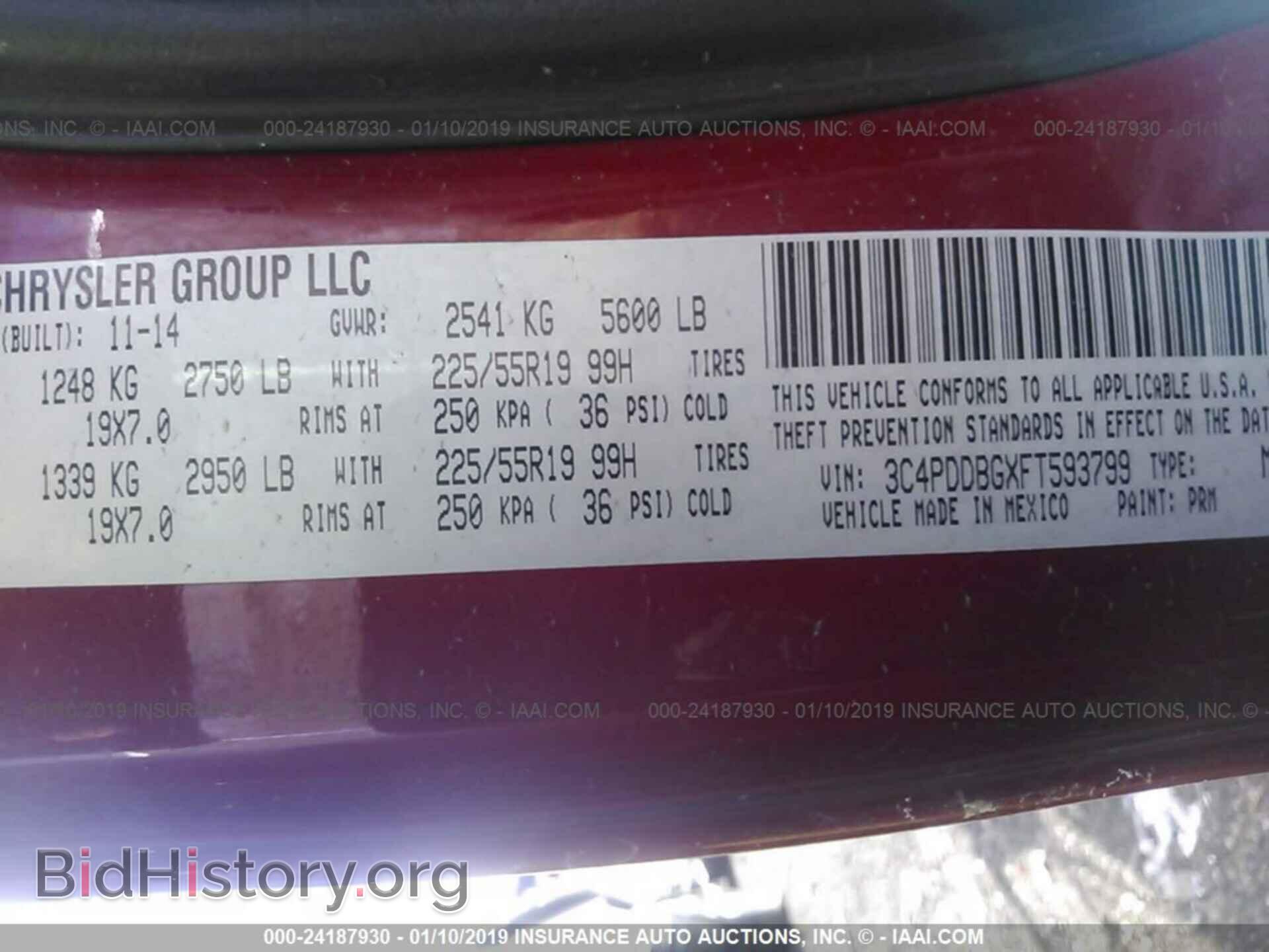 2015 DODGE JOURNEY - VIN: 3C4PDDBGXFT593799 - Photo 9