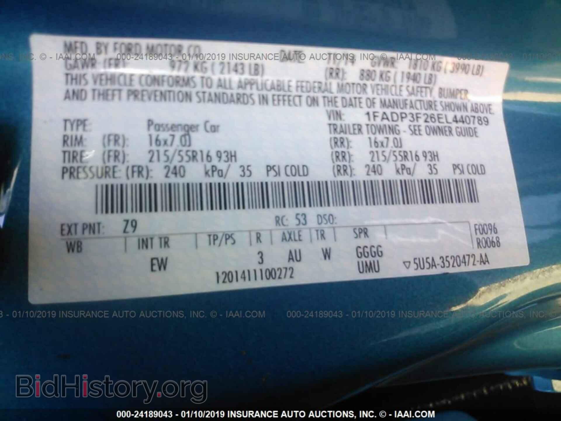 2014 FORD FOCUS - VIN: 1FADP3F26EL440789 - Photo 9
