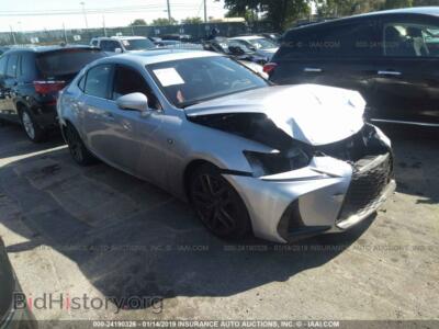 2017 Lexus IS 200t, серебристый — VIN JTHBA1D22H5043291, IAAI