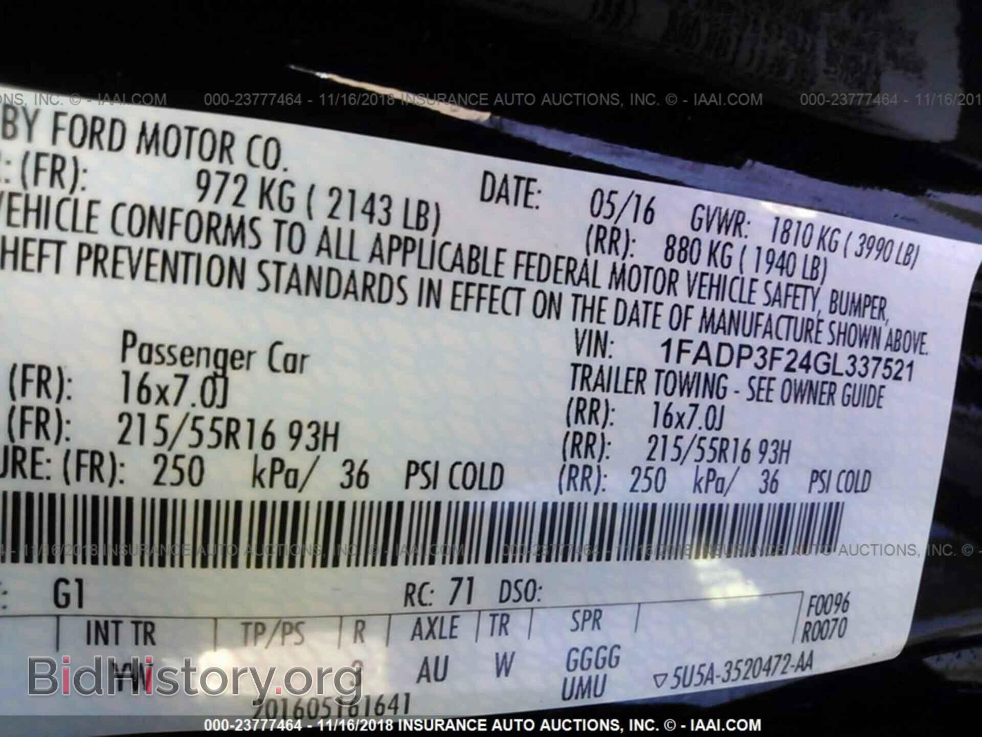 2016 FORD FOCUS - VIN: 1FADP3F24GL337521 - Photo 9