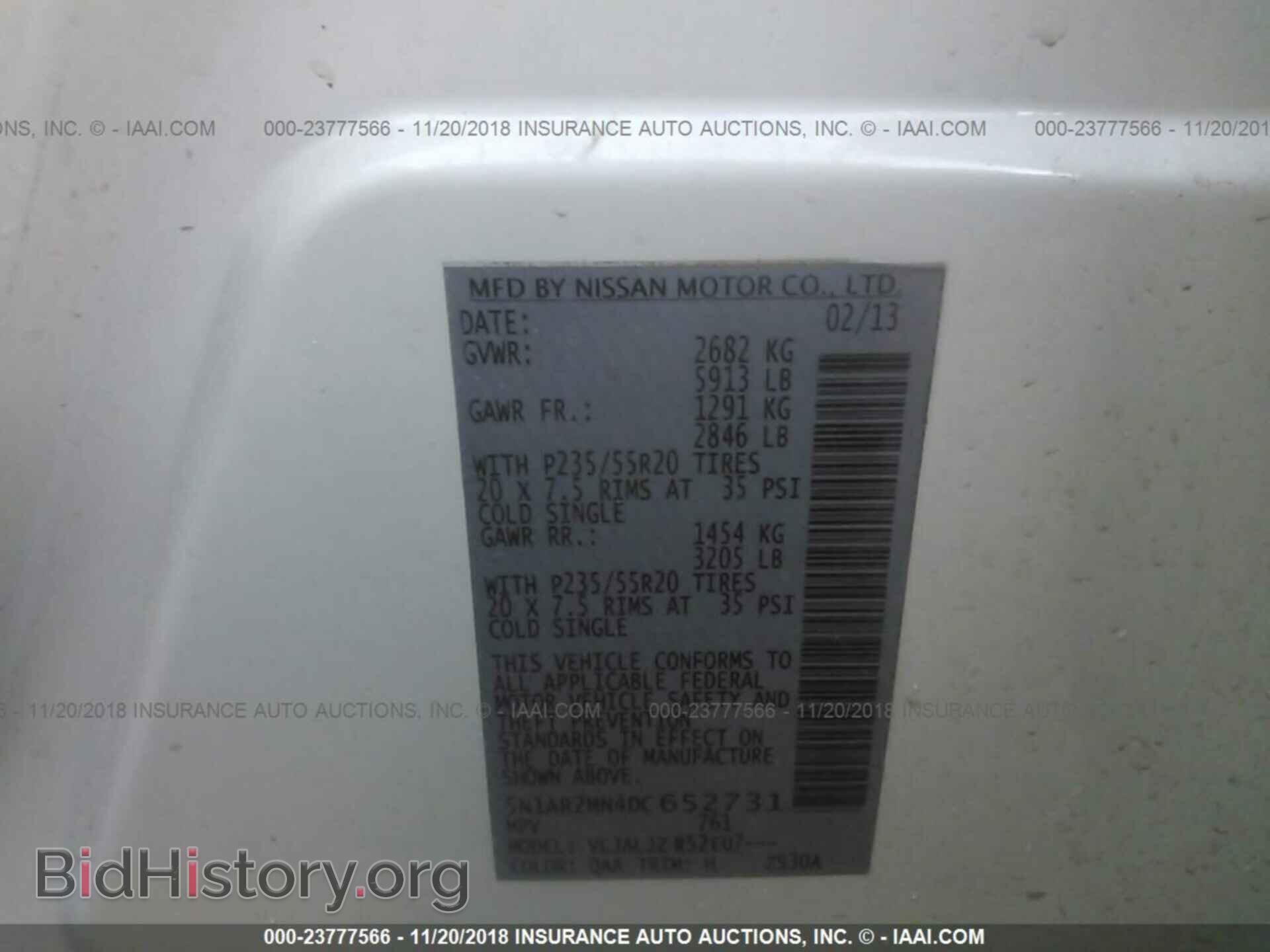 2013 NISSAN PATHFINDER - VIN: 5N1AR2MN4DC652731 - Фото 9