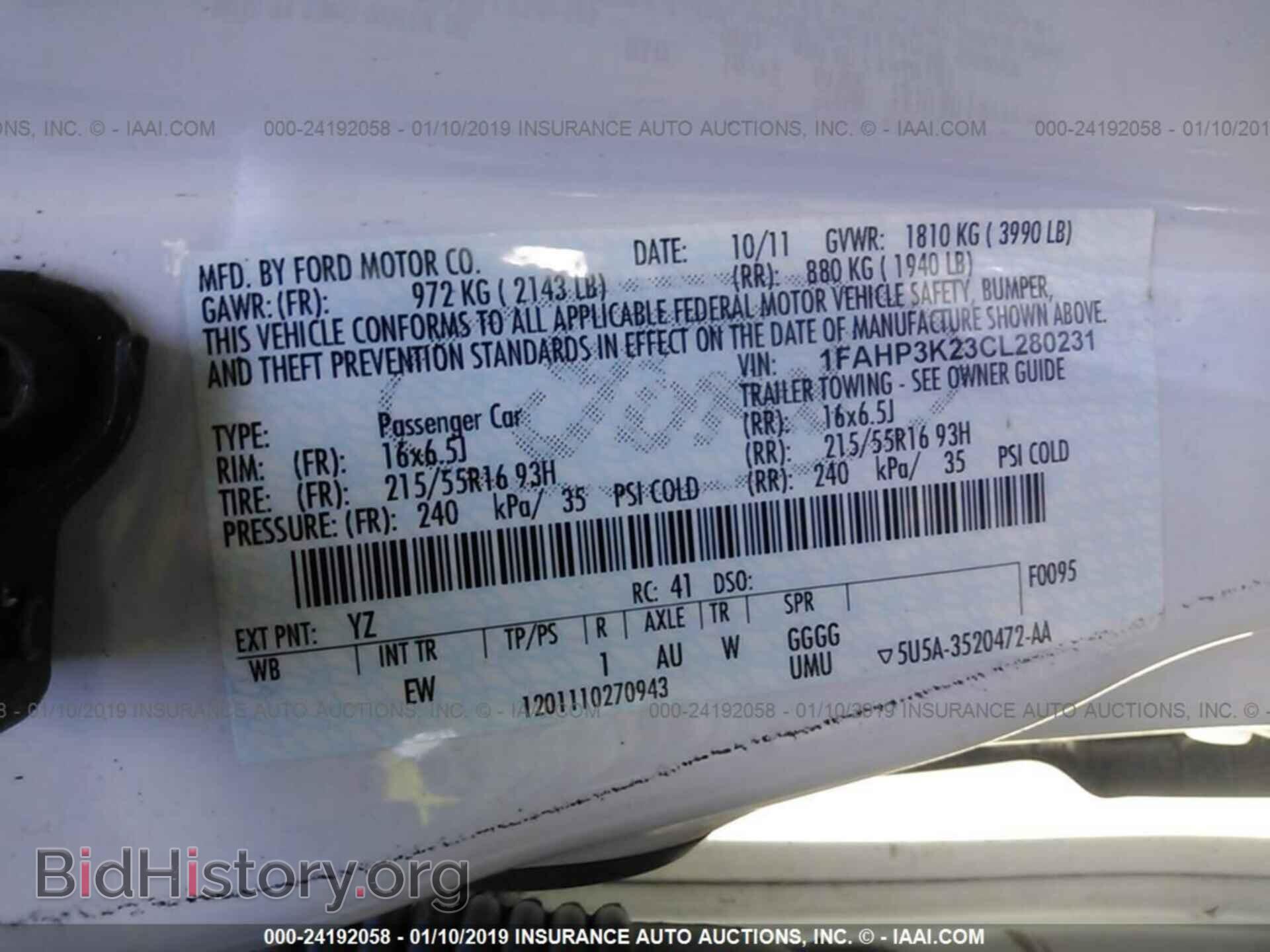 2012 FORD FOCUS - VIN: 1FAHP3K23CL280231 - Photo 9