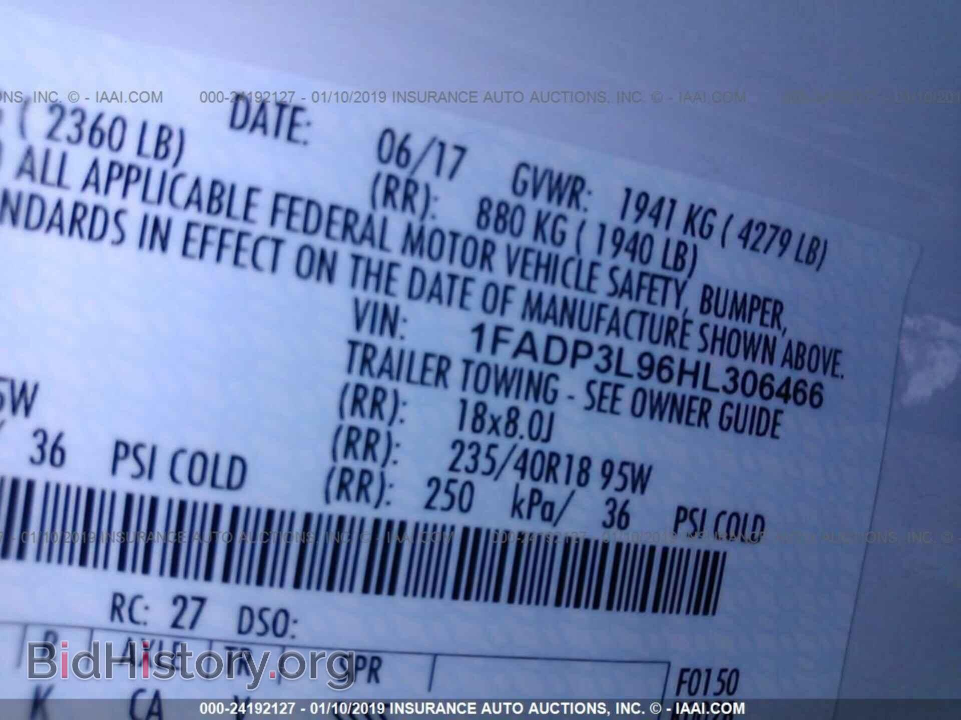 2017 FORD FOCUS - VIN: 1FADP3L96HL306466 - Фото 9