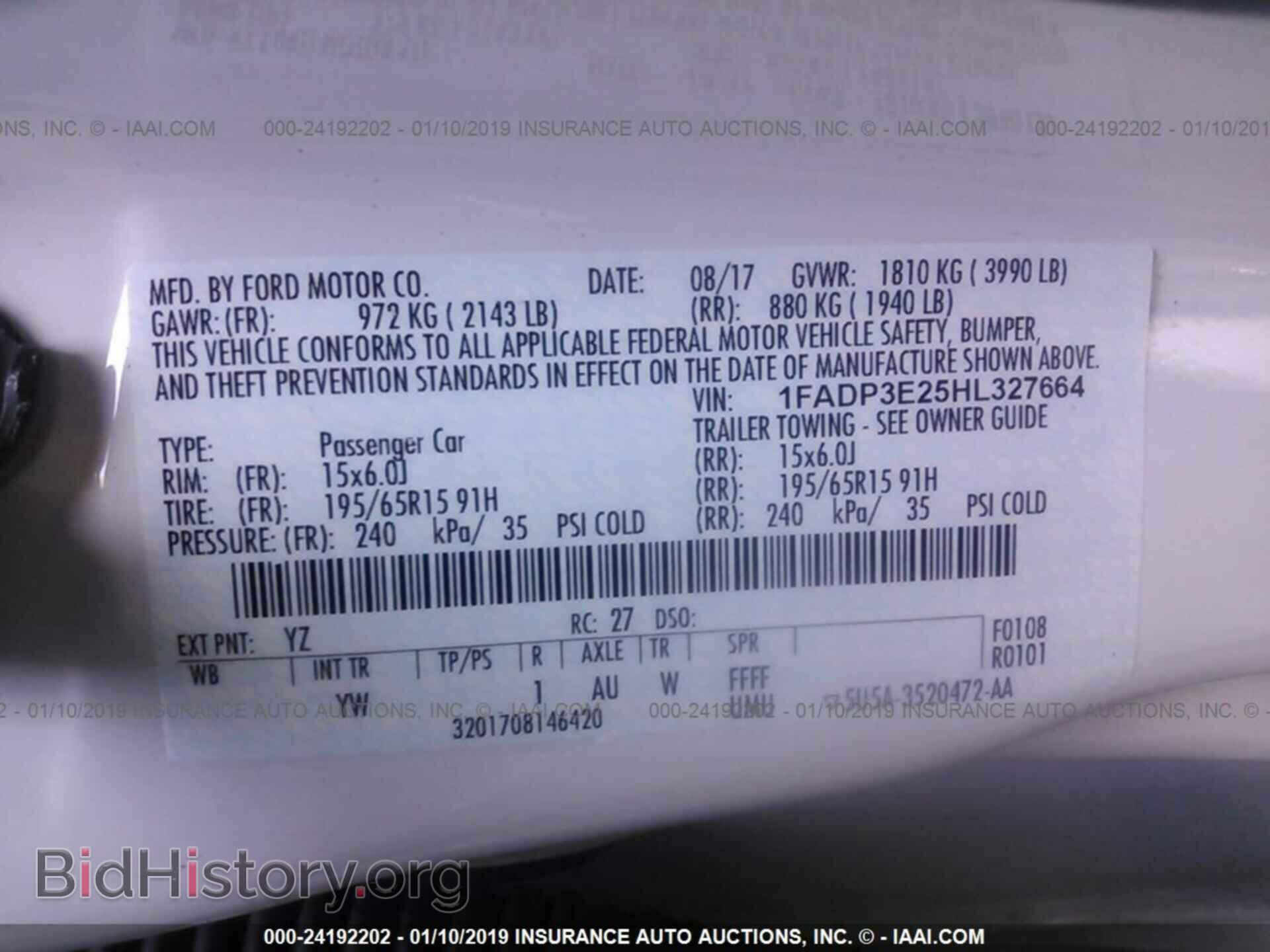 2017 FORD FOCUS - VIN: 1FADP3E25HL327664 - Photo 9