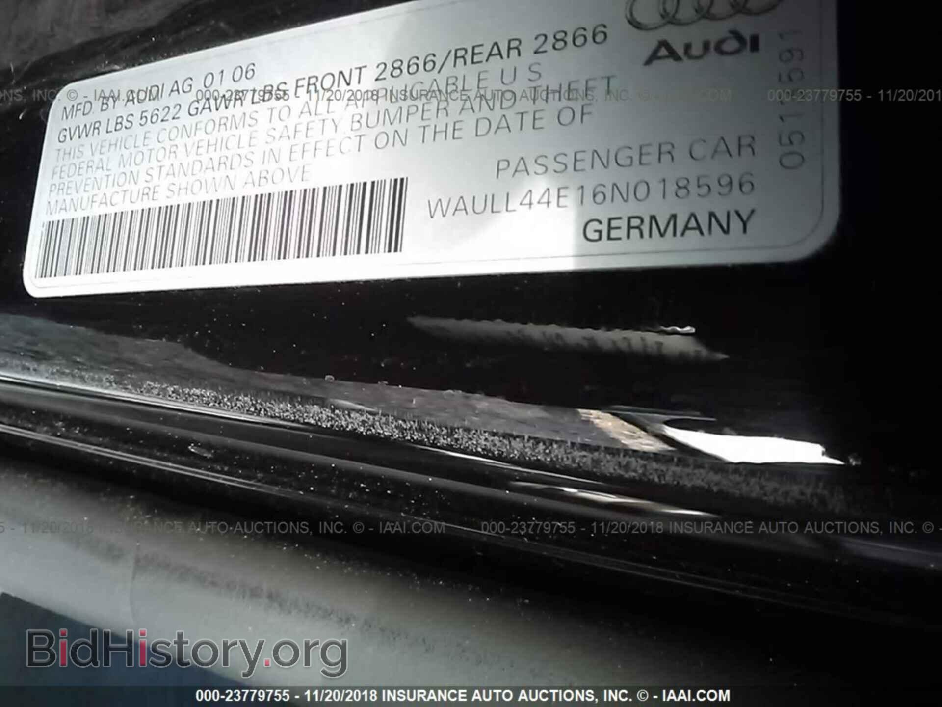 2006 AUDI A8 - VIN: WAULL44E16N018596 - Photo 9