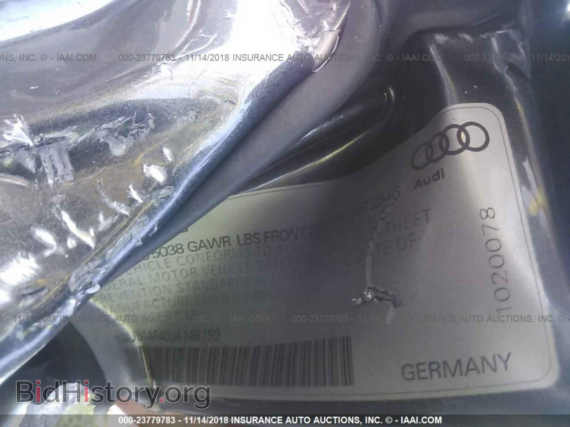 2018 AUDI S4 - VIN: WAUB4AF40JA148199 - Фото 9