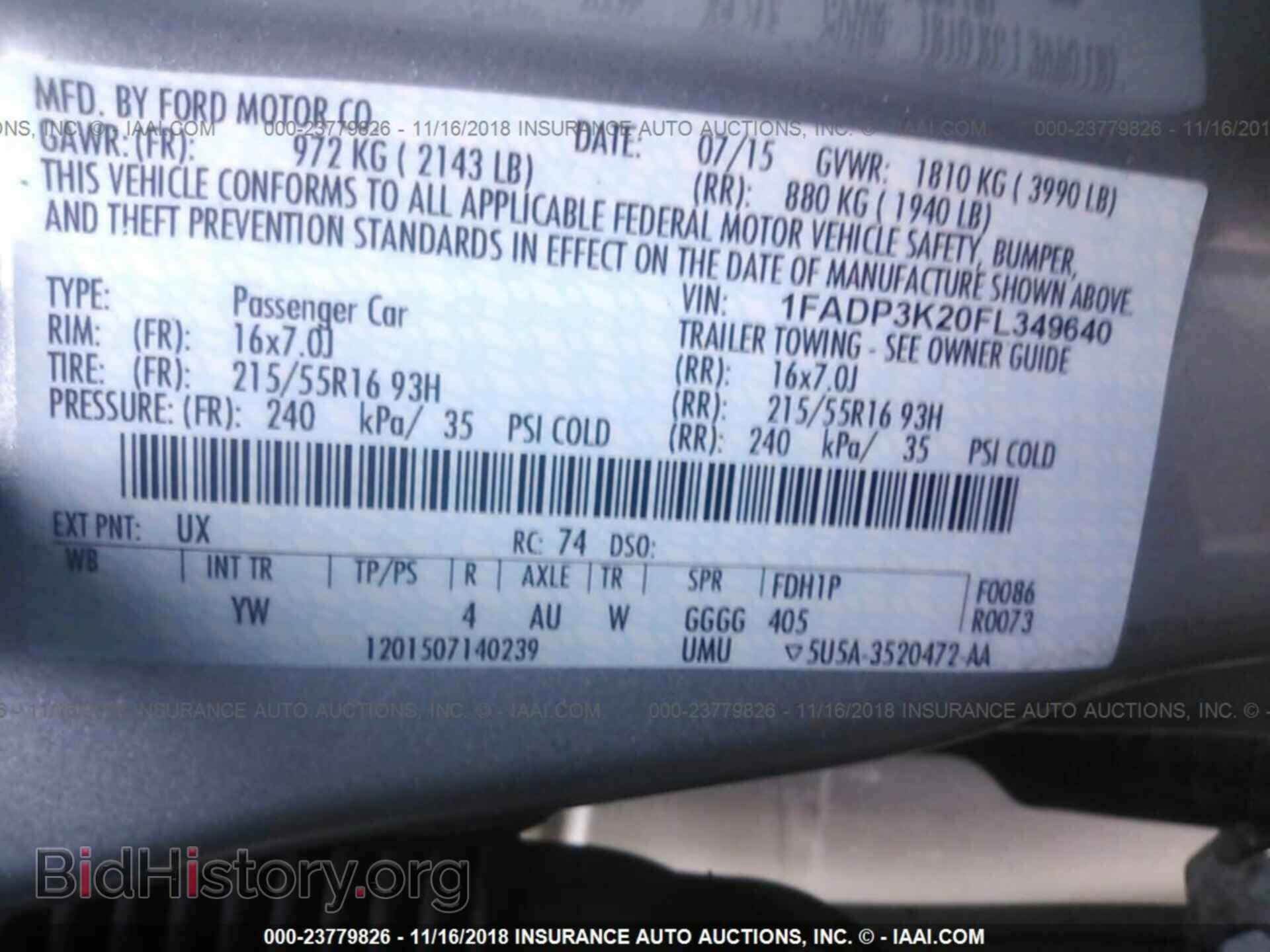 2015 FORD FOCUS - VIN: 1FADP3K20FL349640 - Photo 9