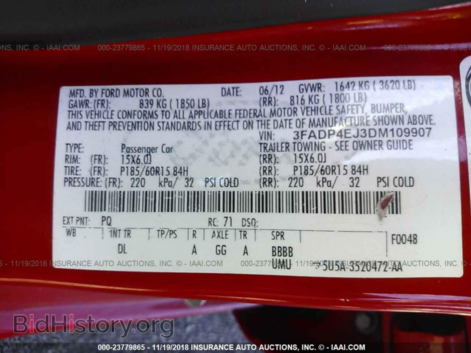 2013 FORD FIESTA - VIN: 3FADP4EJ3DM109907 - Photo 9