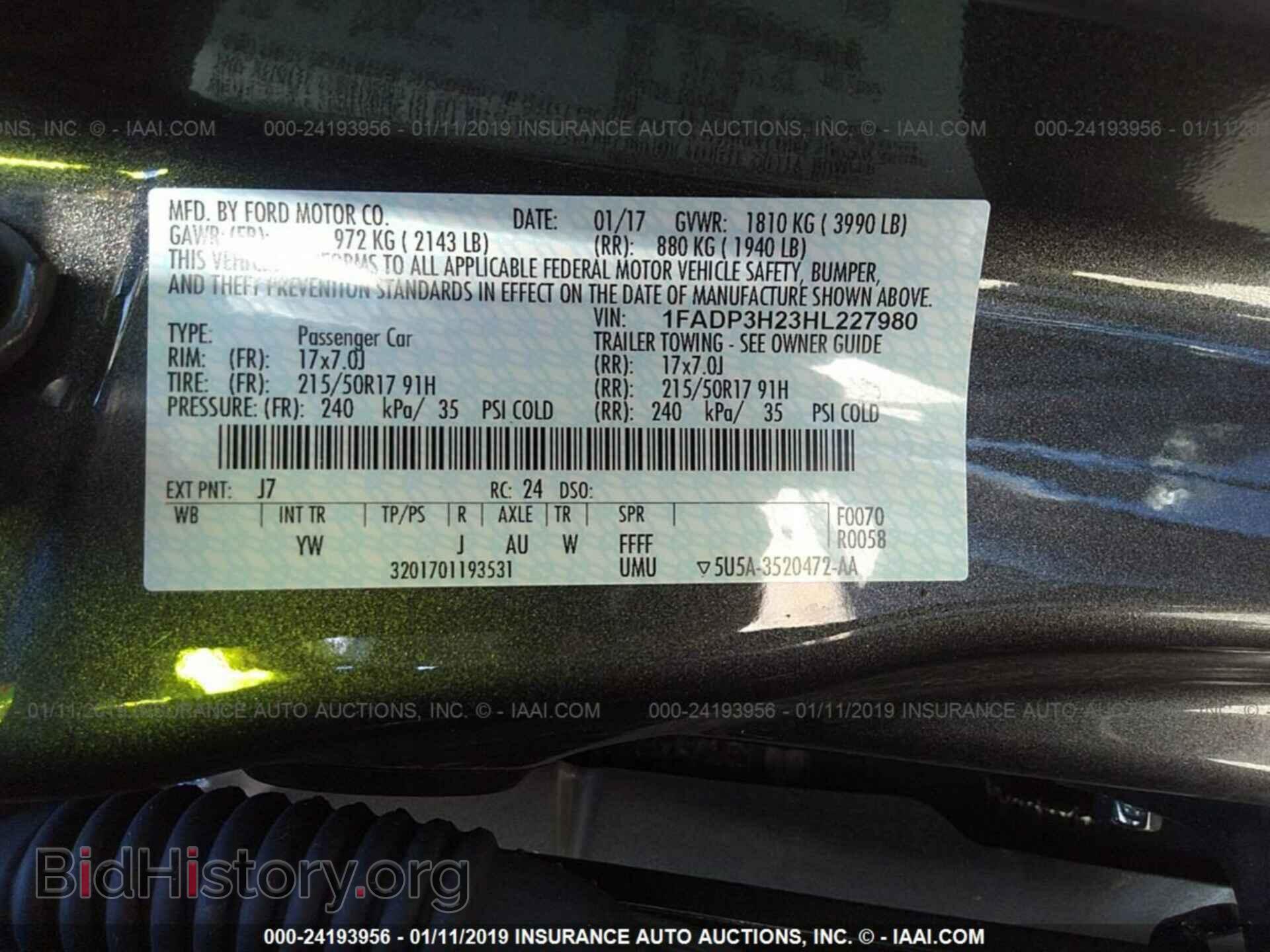 2017 FORD FOCUS - VIN: 1FADP3H23HL227980 - Photo 9