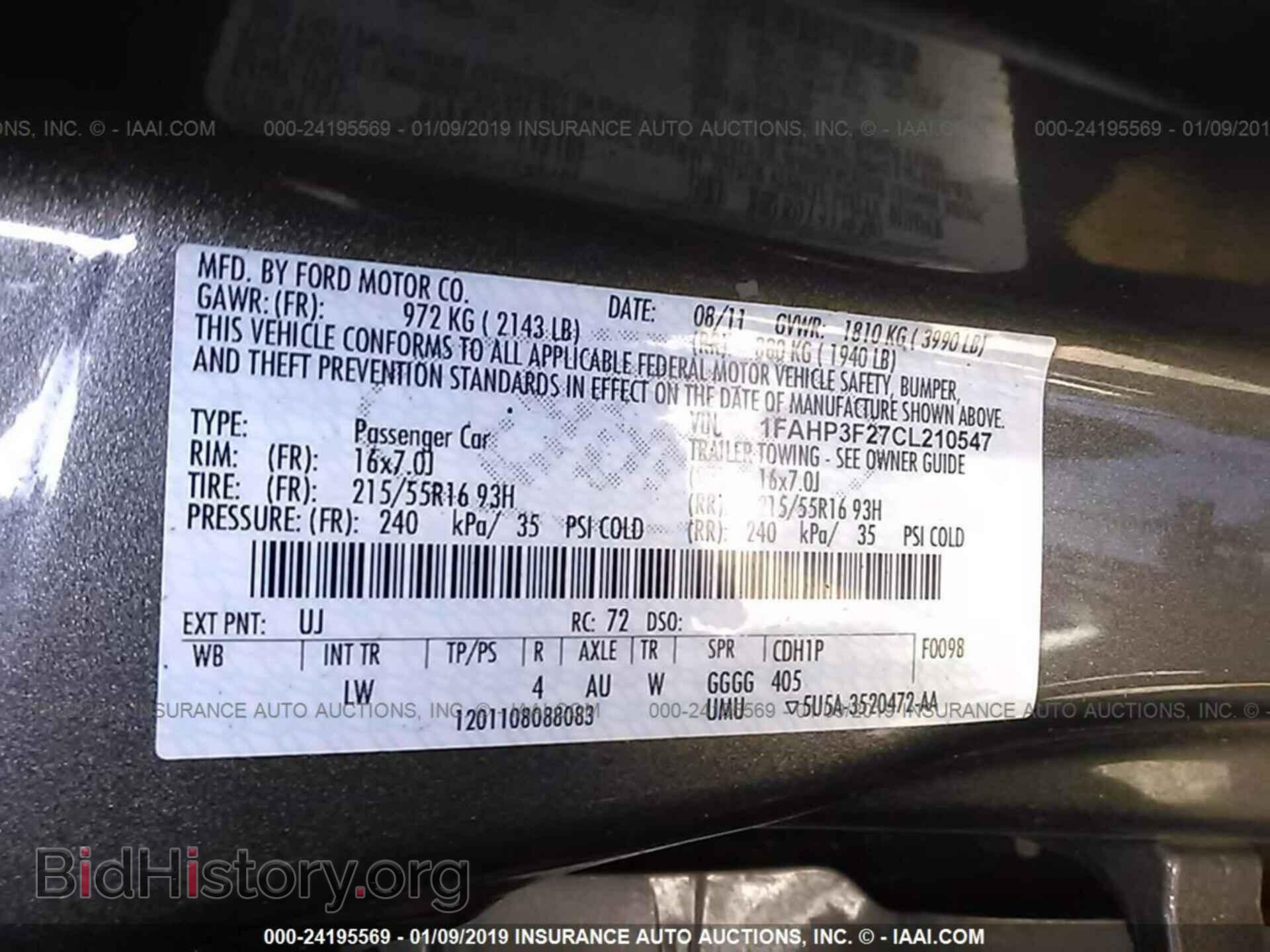 2012 FORD FOCUS - VIN: 1FAHP3F27CL210547 - Photo 9
