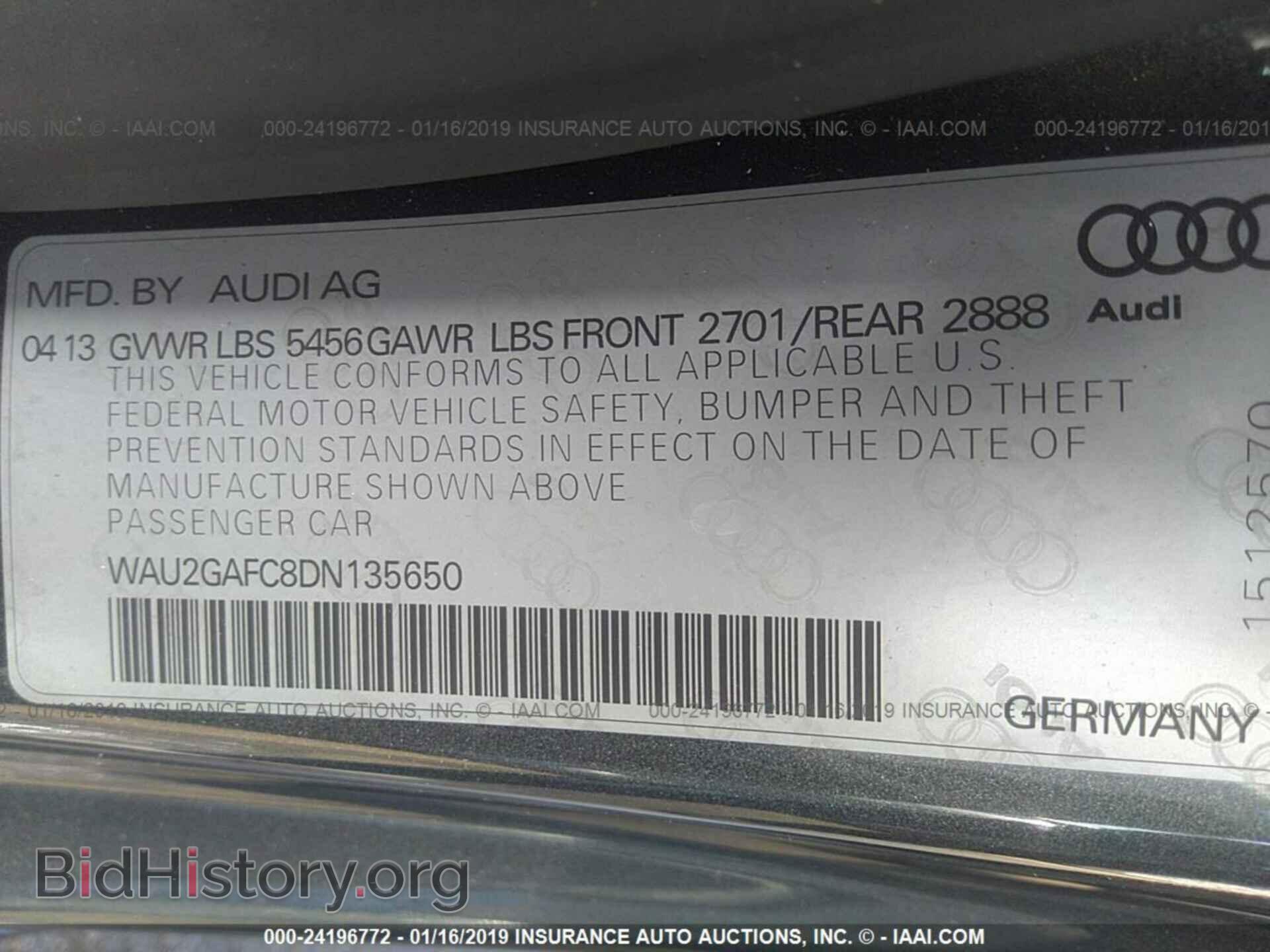 2013 AUDI A7 - VIN: WAU2GAFC8DN135650 - Photo 9