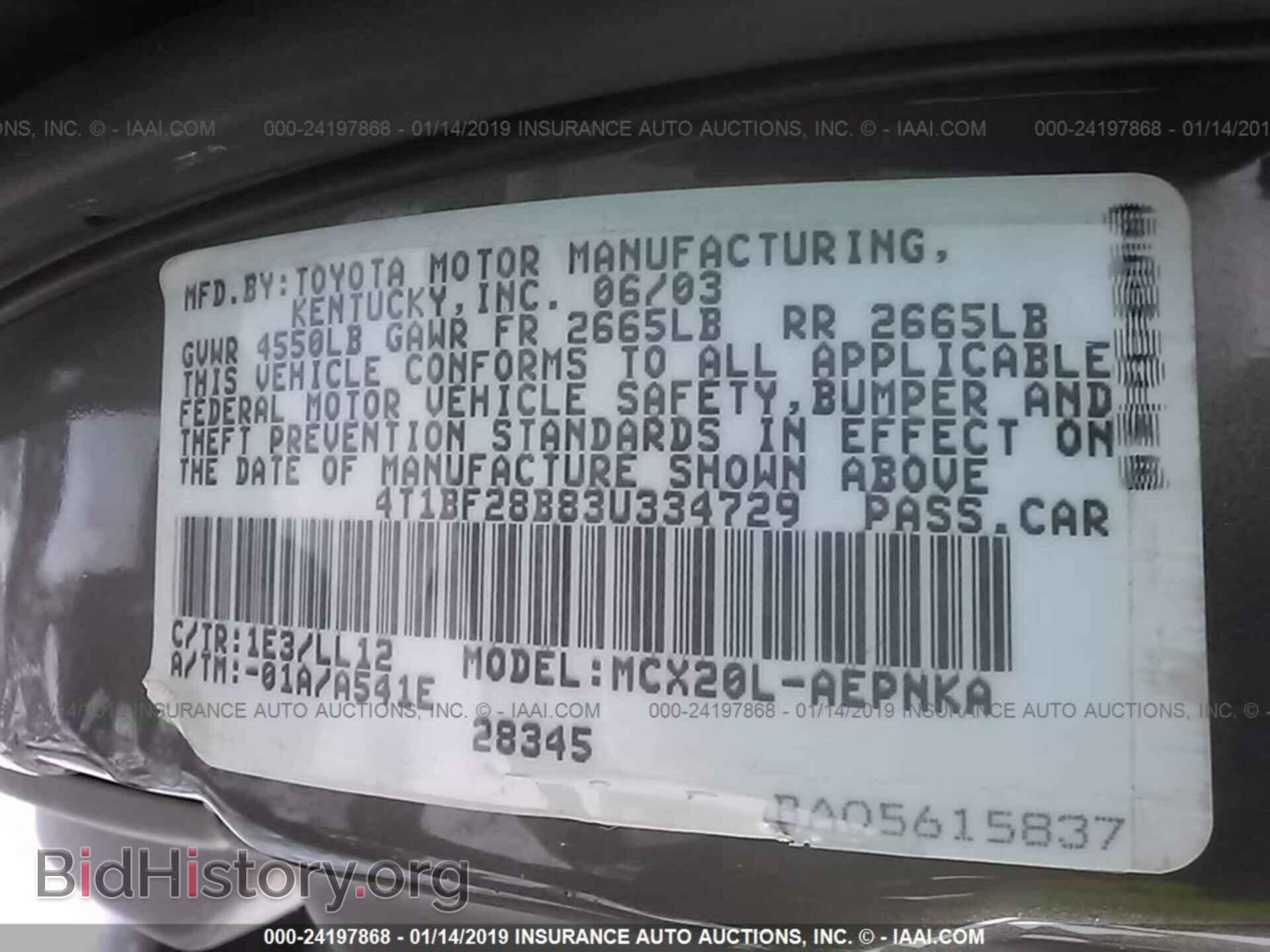 2003 TOYOTA AVALON - VIN: 4T1BF28B83U334729 - Photo 9