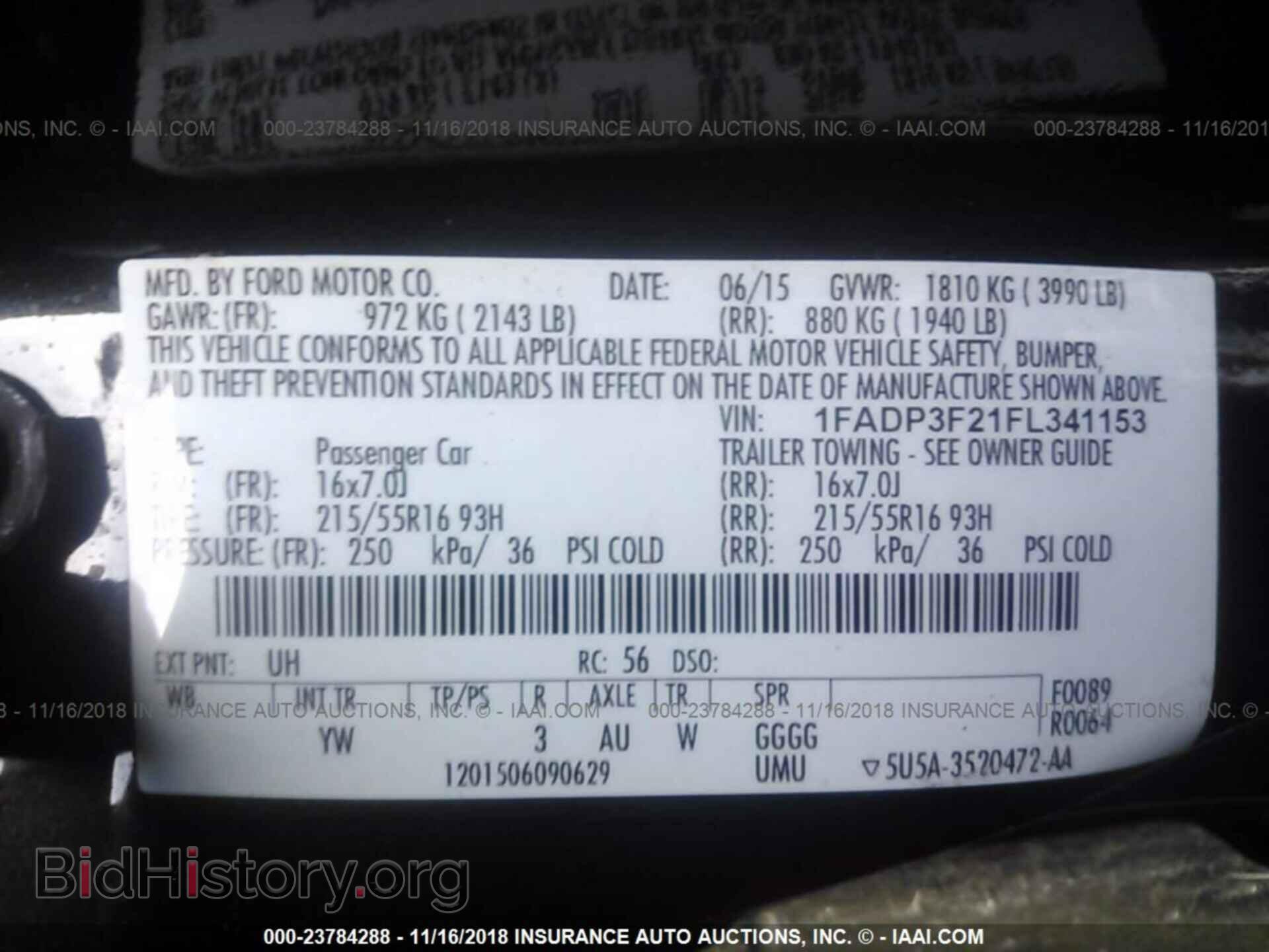 2015 FORD FOCUS - VIN: 1FADP3F21FL341153 - Фото 9