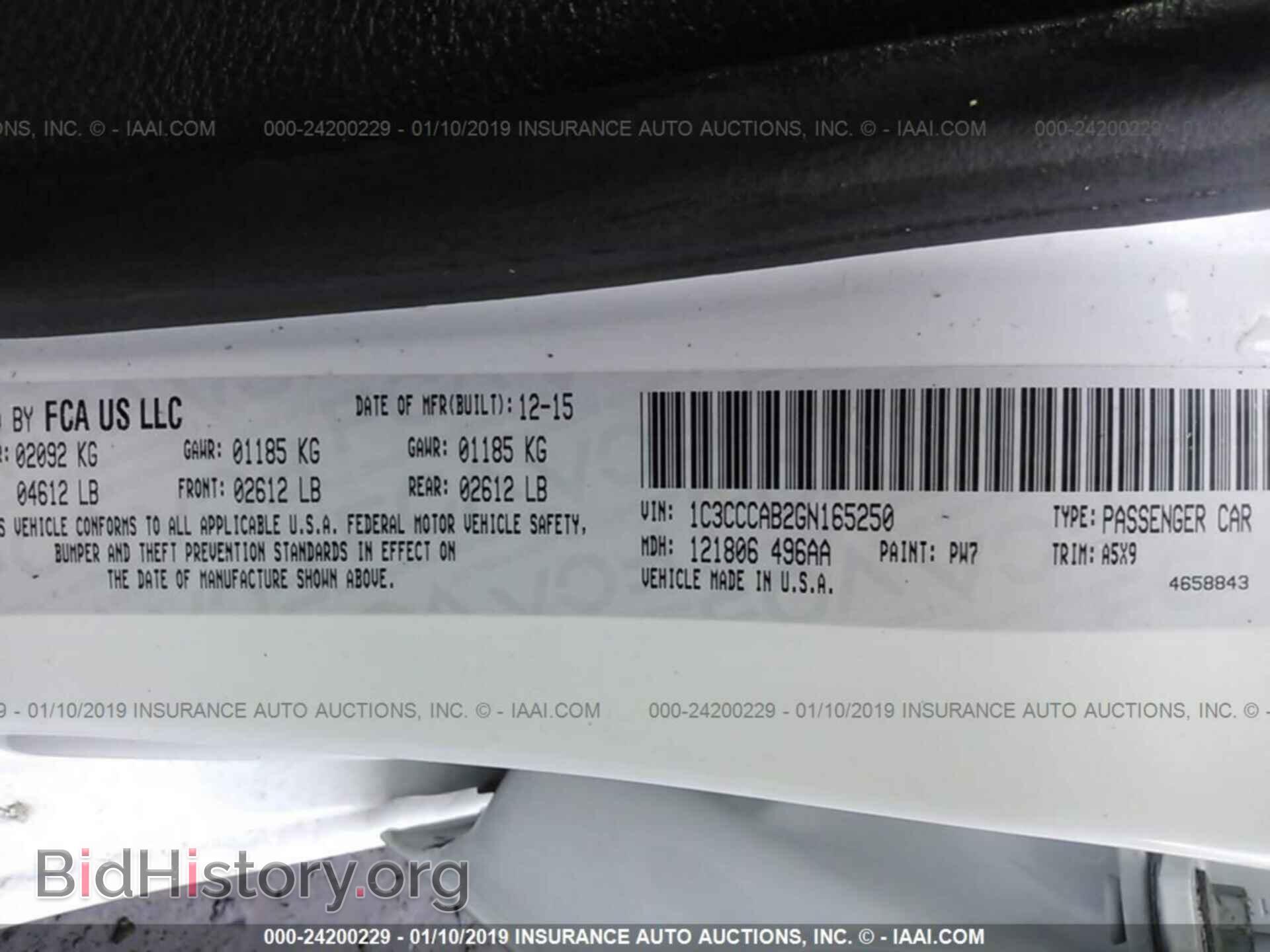 2016 CHRYSLER 200 - VIN: 1C3CCCAB2GN165250 - Photo 9