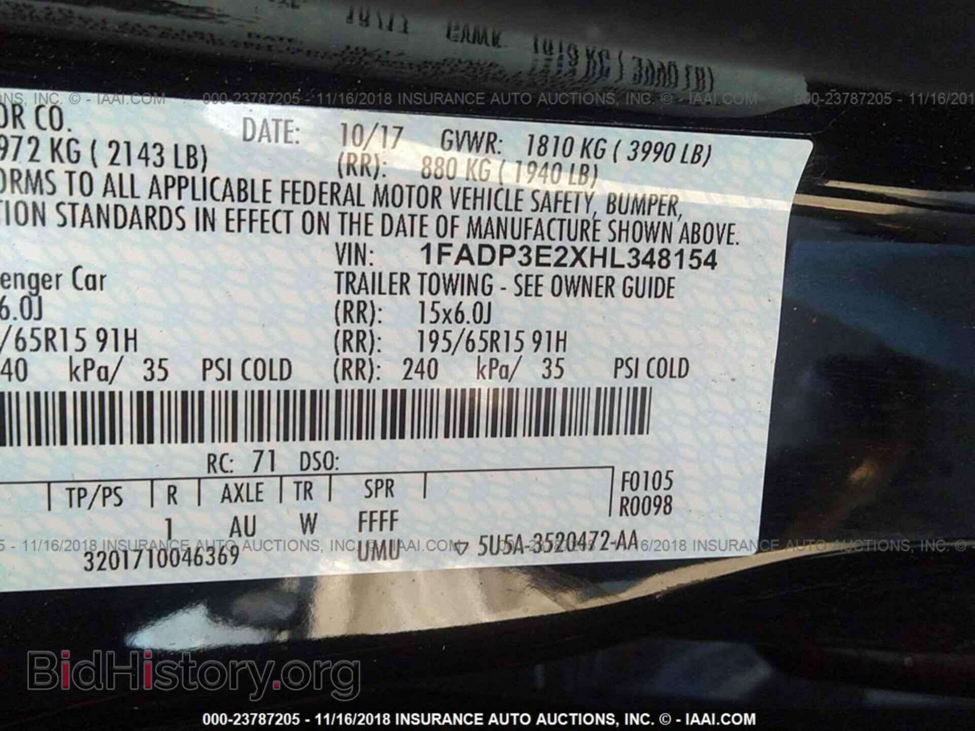 2017 FORD FOCUS - VIN: 1FADP3E2XHL348154 - Photo 9