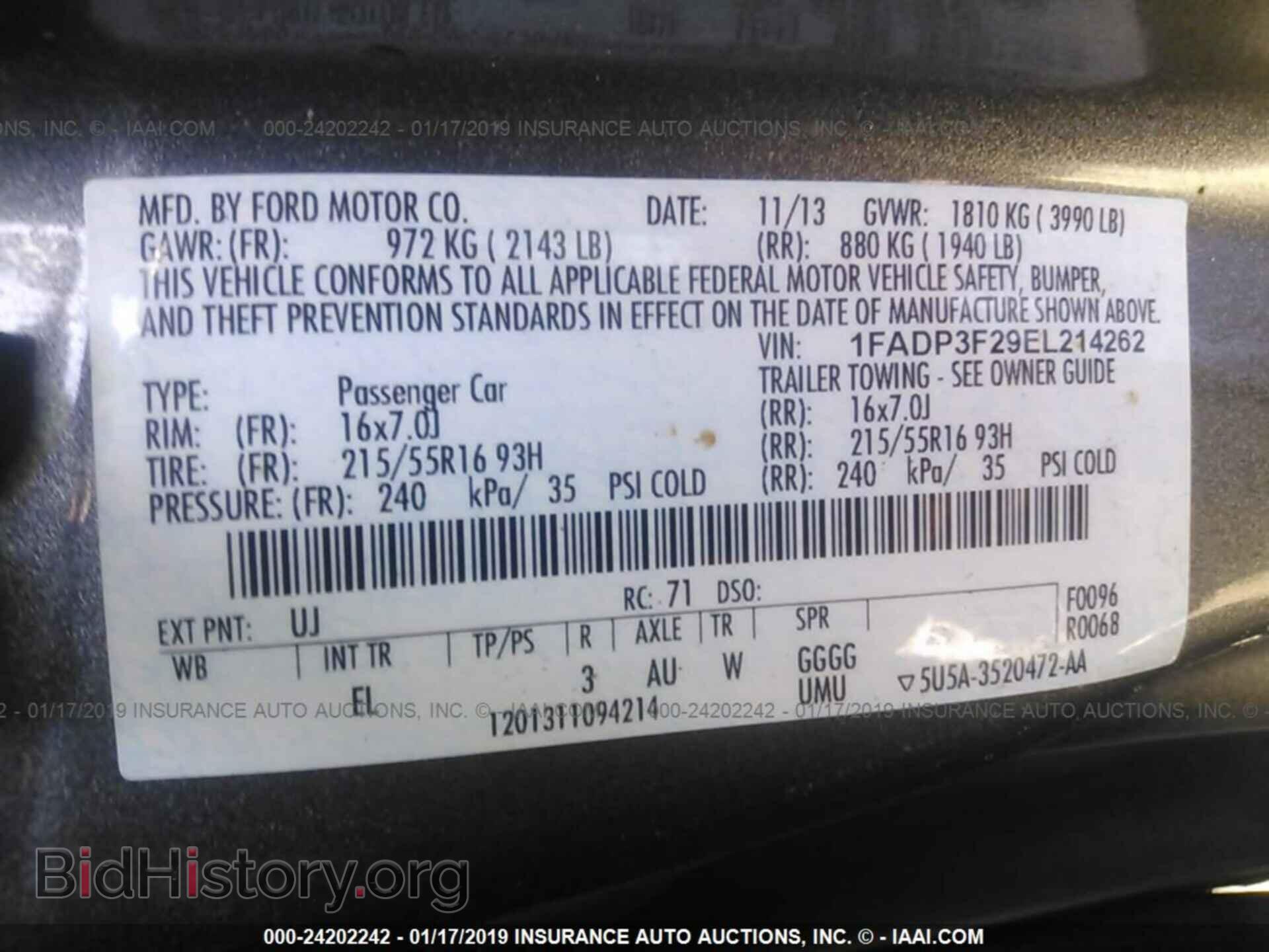 2014 FORD FOCUS - VIN: 1FADP3F29EL214262 - Photo 9