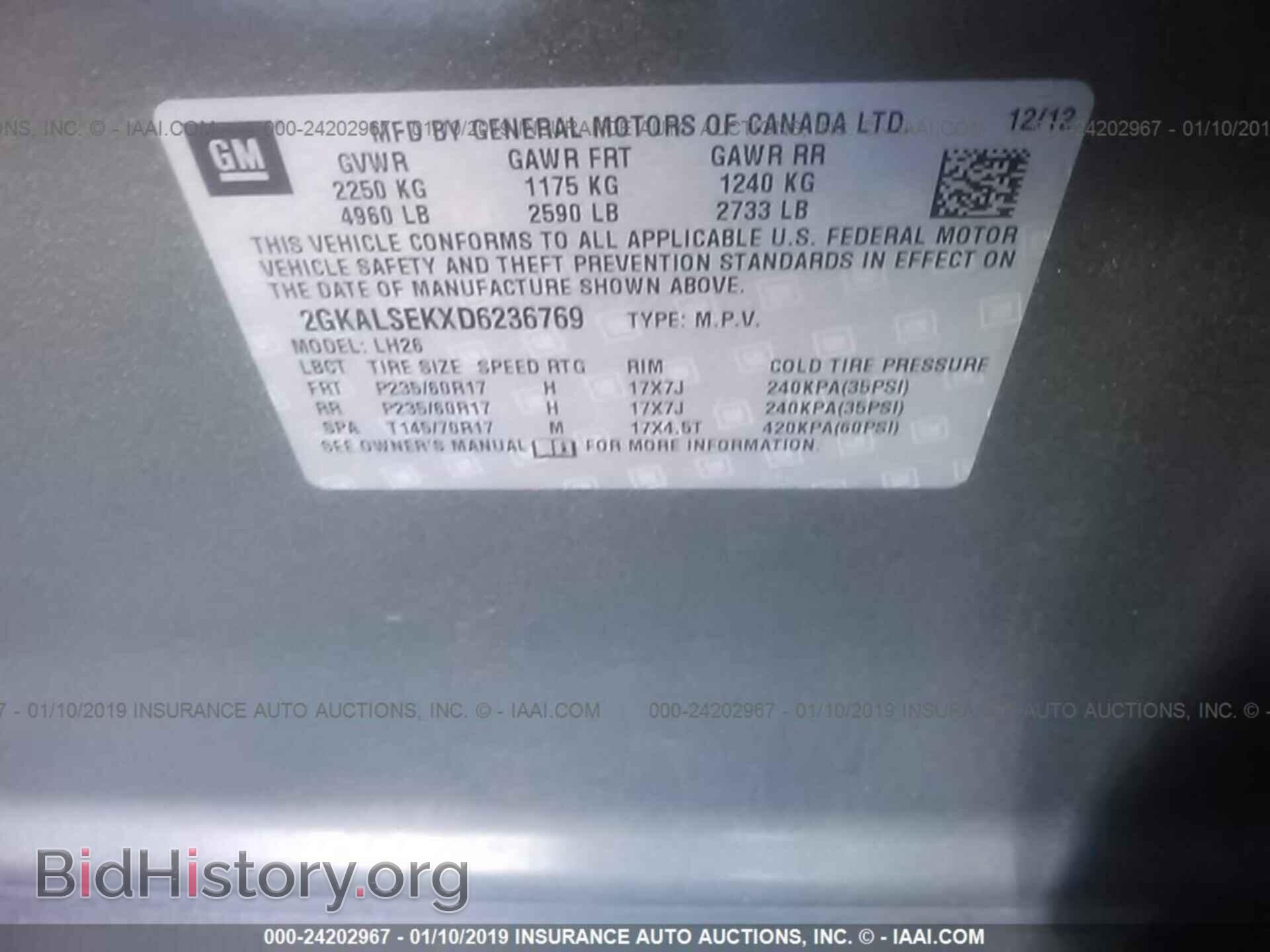 2013 GMC TERRAIN - VIN: 2GKALSEKXD6236769 - Photo 9