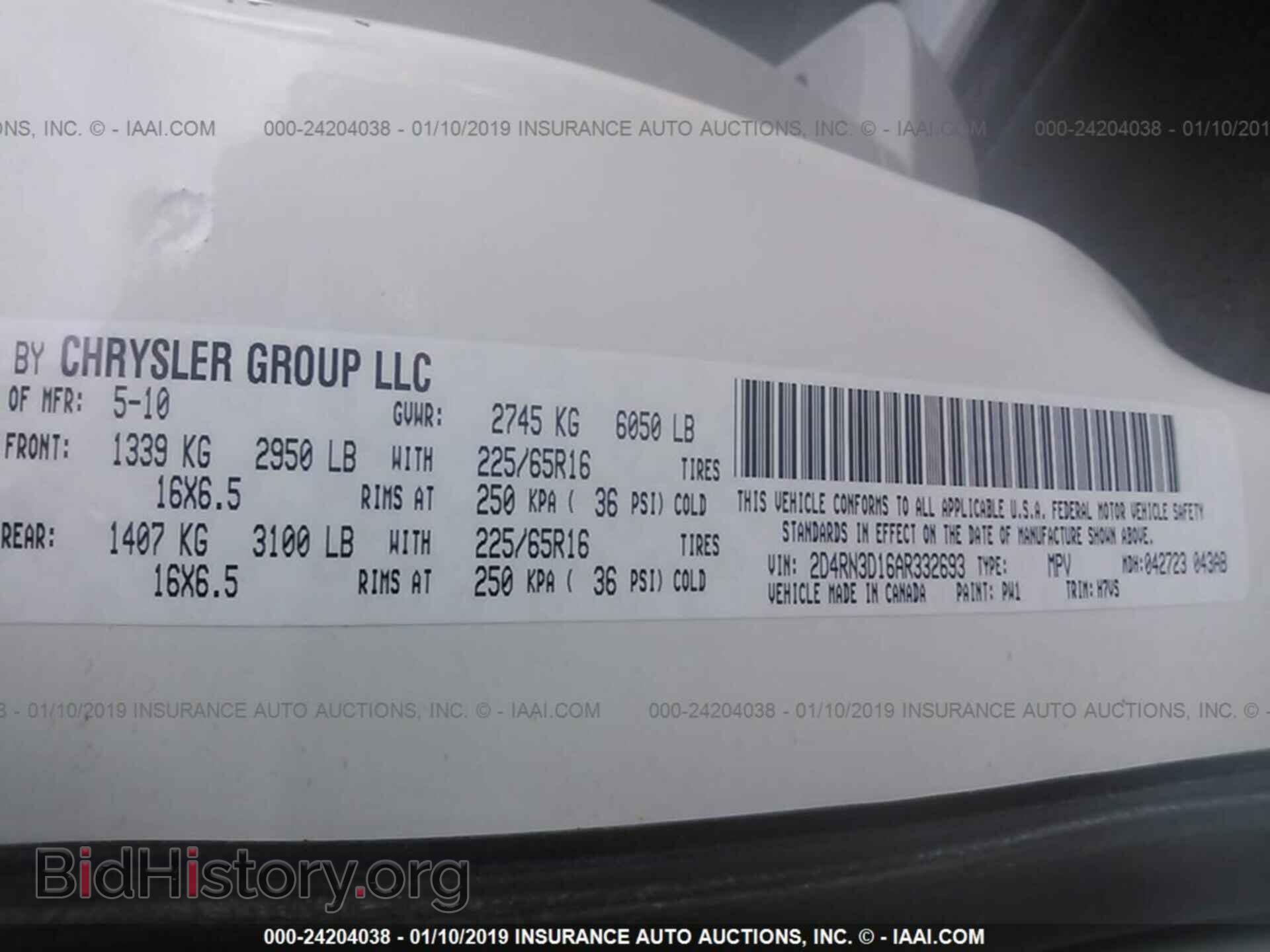 2010 DODGE GRAND CARAVAN - VIN: 2D4RN3D16AR332693 - Фото 9