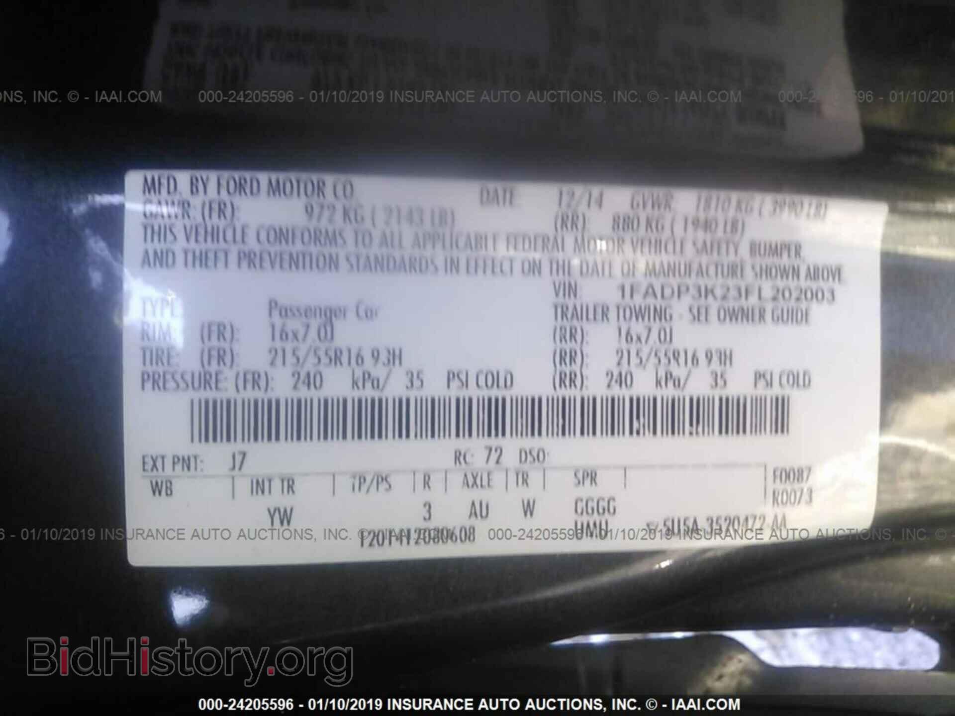 2015 FORD FOCUS - VIN: 1FADP3K23FL202003 - Photo 9