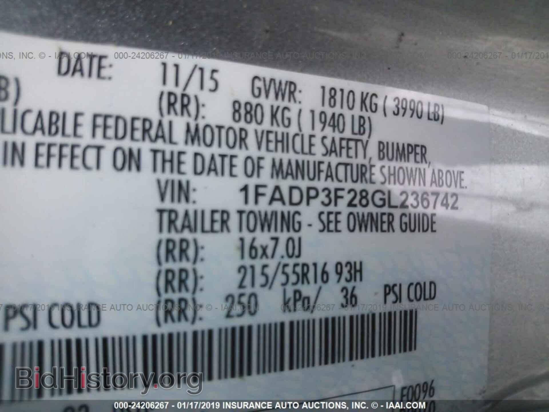 2016 FORD FOCUS - VIN: 1FADP3F28GL236742 - Photo 9