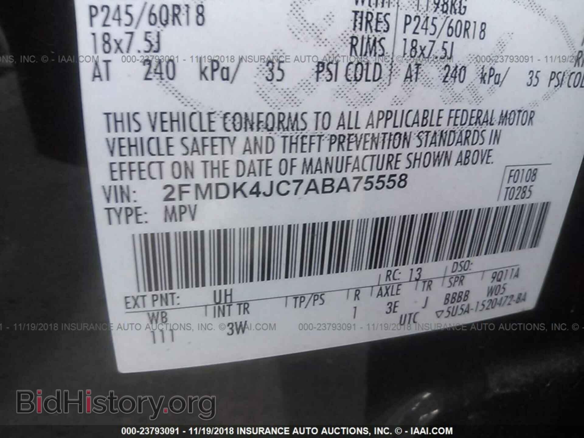 2010 FORD EDGE - VIN: 2FMDK4JC7ABA75558 - Photo 9