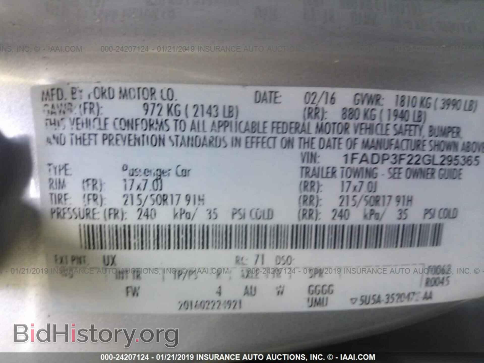 2016 FORD FOCUS - VIN: 1FADP3F22GL295365 - Photo 9