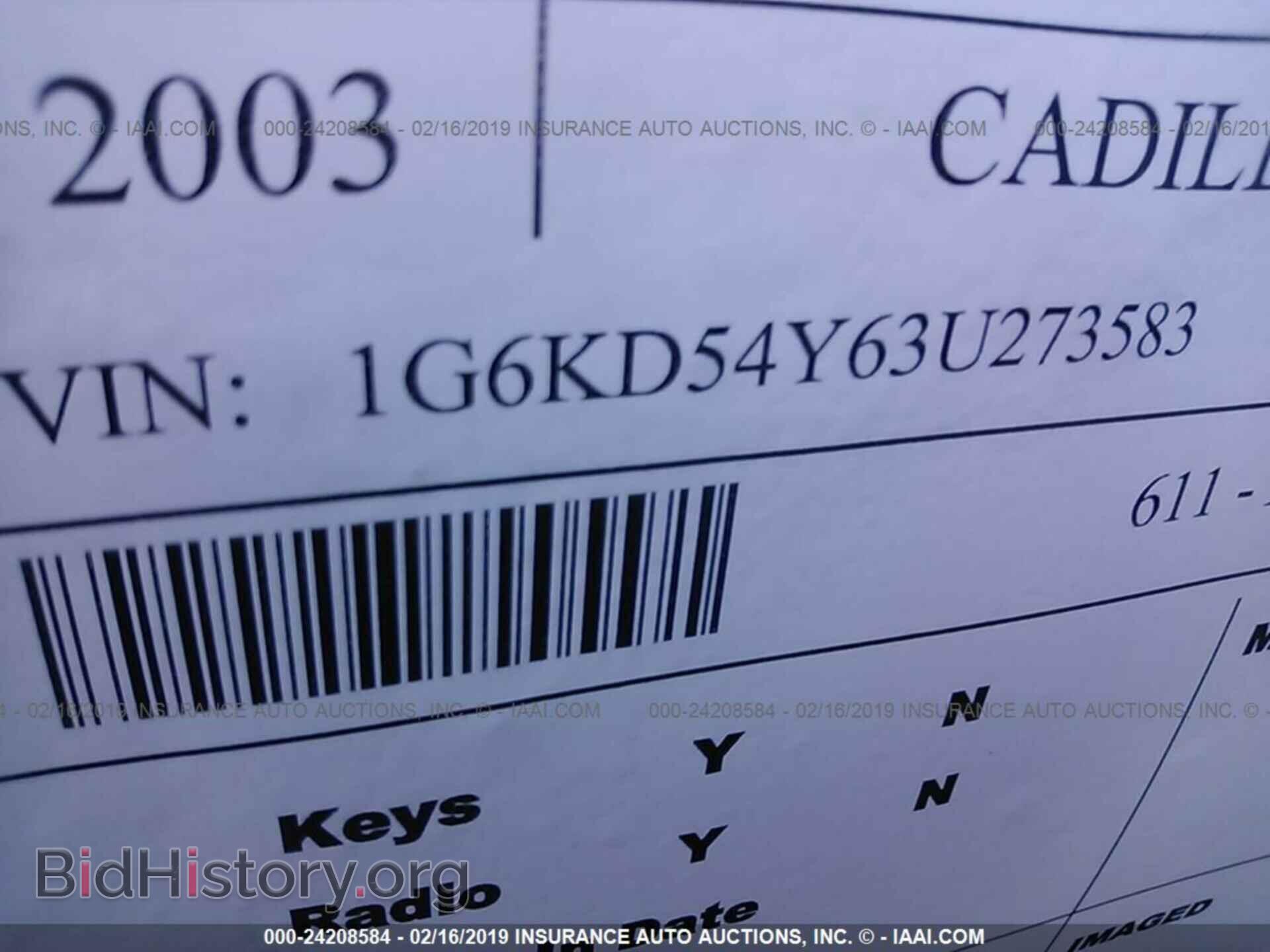 2003 CADILLAC DEVILLE - VIN: 1G6KD54Y63U273583 - Photo 9