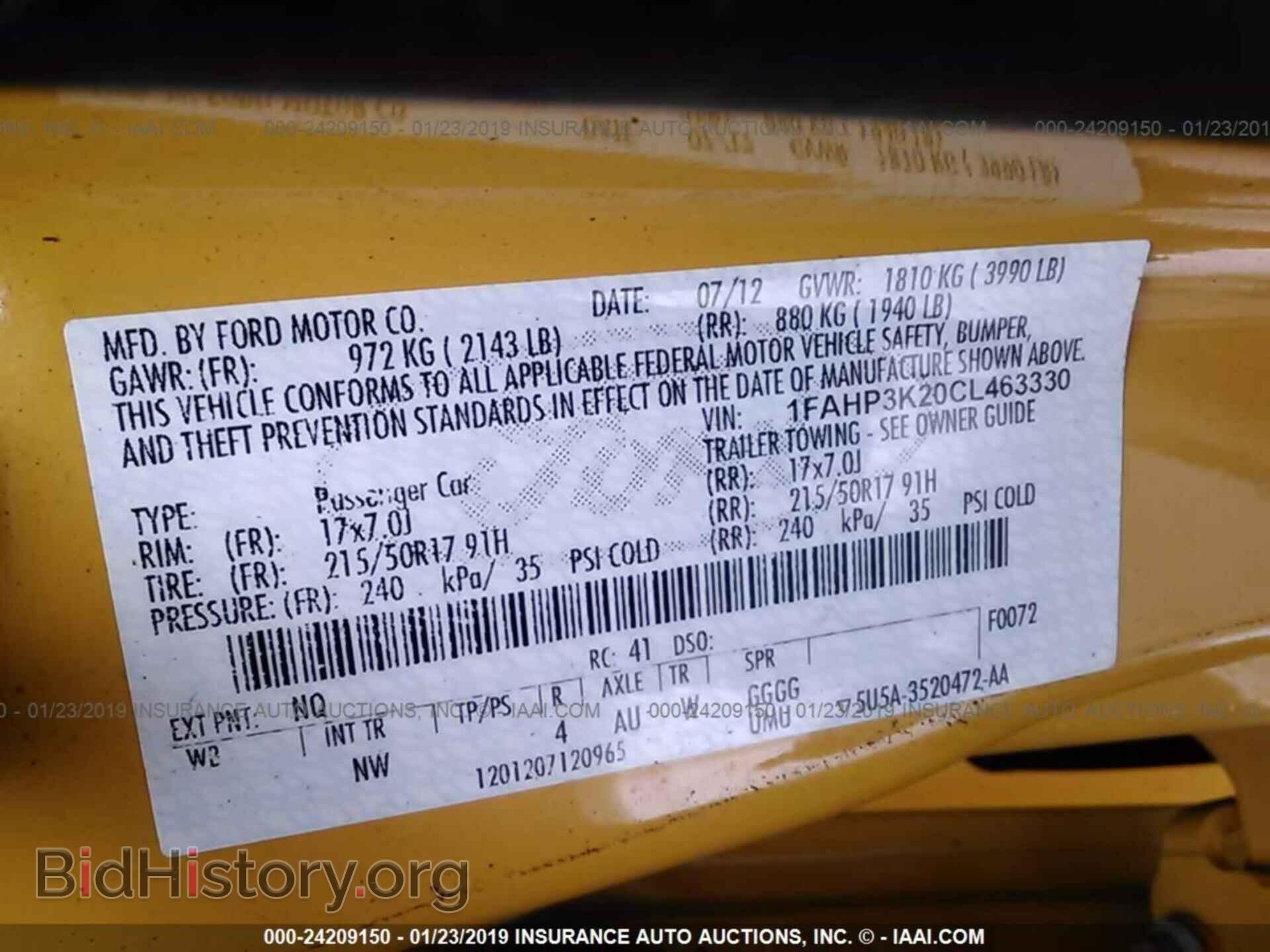 2012 FORD FOCUS - VIN: 1FAHP3K20CL463330 - Photo 9