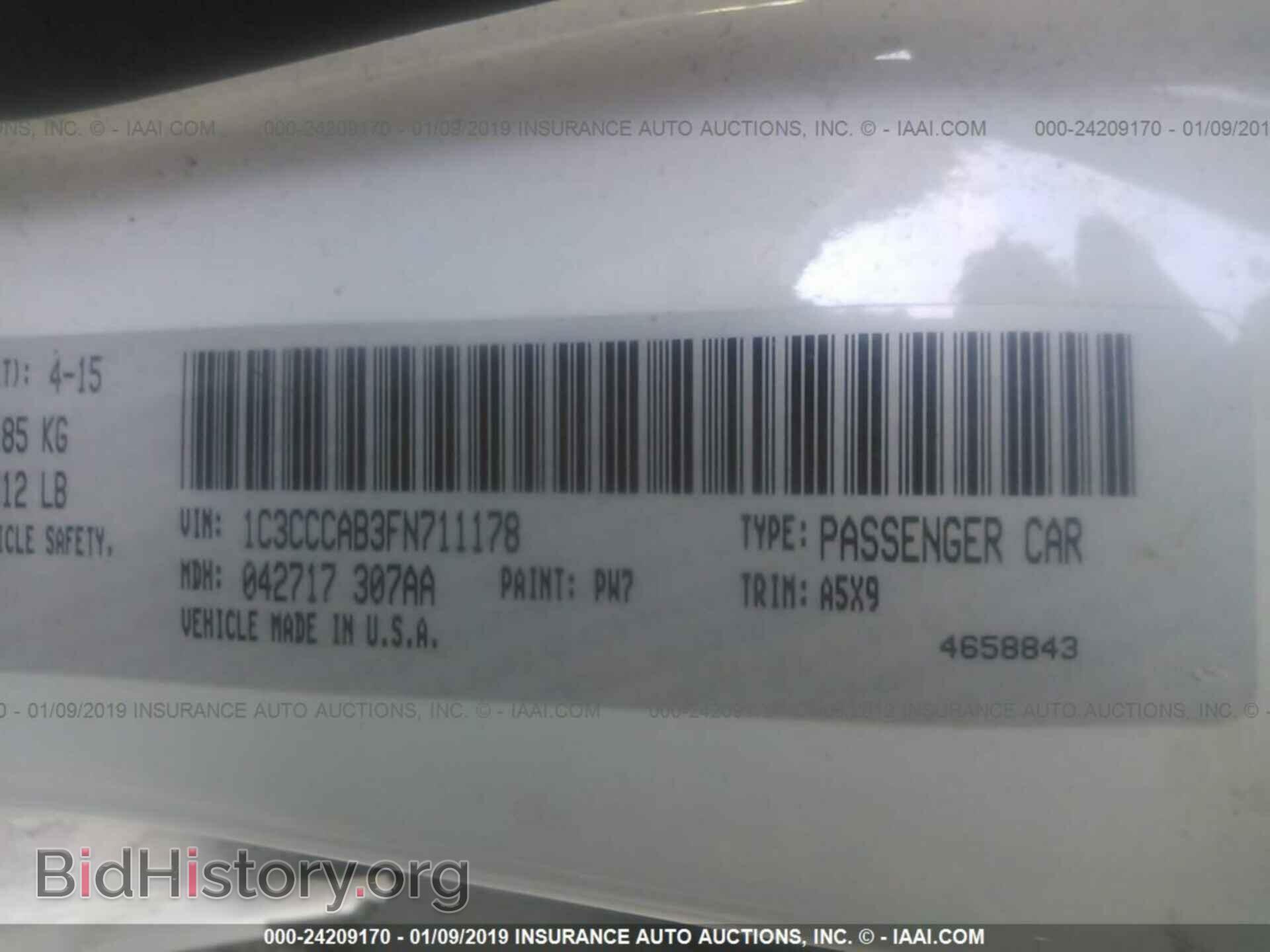 2015 CHRYSLER 200 - VIN: 1C3CCCAB3FN711178 - Фото 9