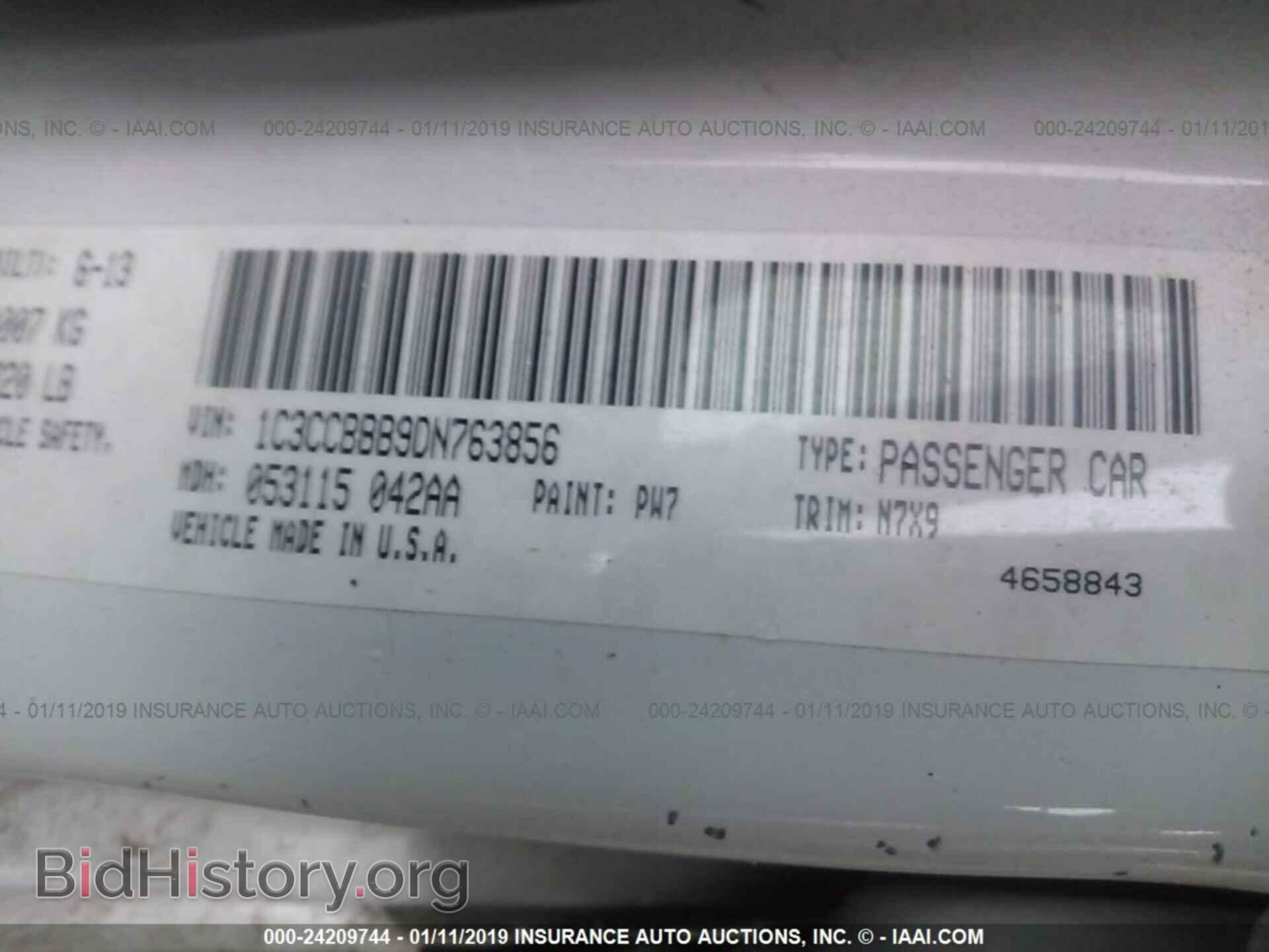 2013 CHRYSLER 200 - VIN: 1C3CCBBB9DN763856 - Фото 9