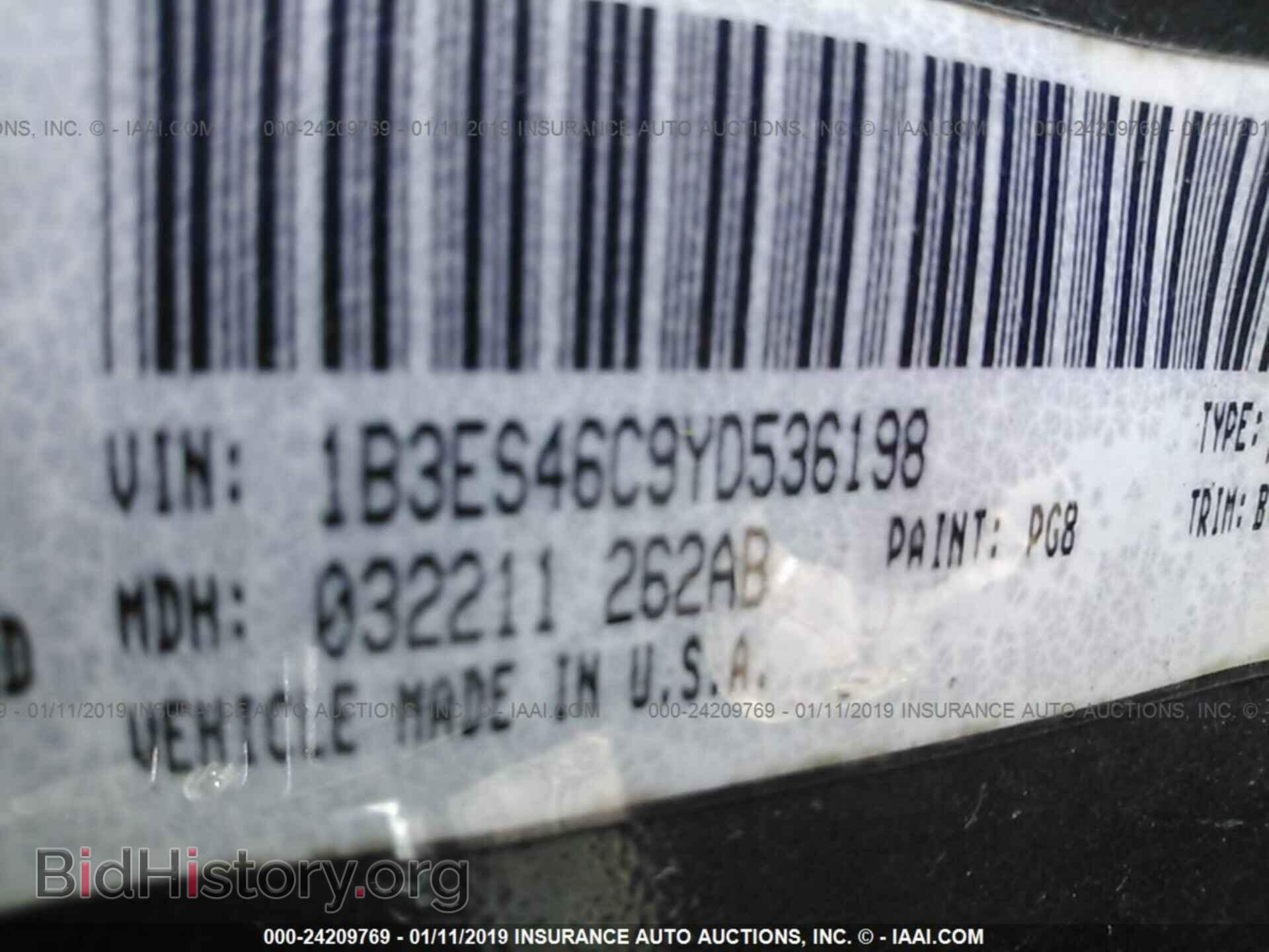 2000 DODGE NEON - VIN: 1B3ES46C9YD536198 - Фото 9