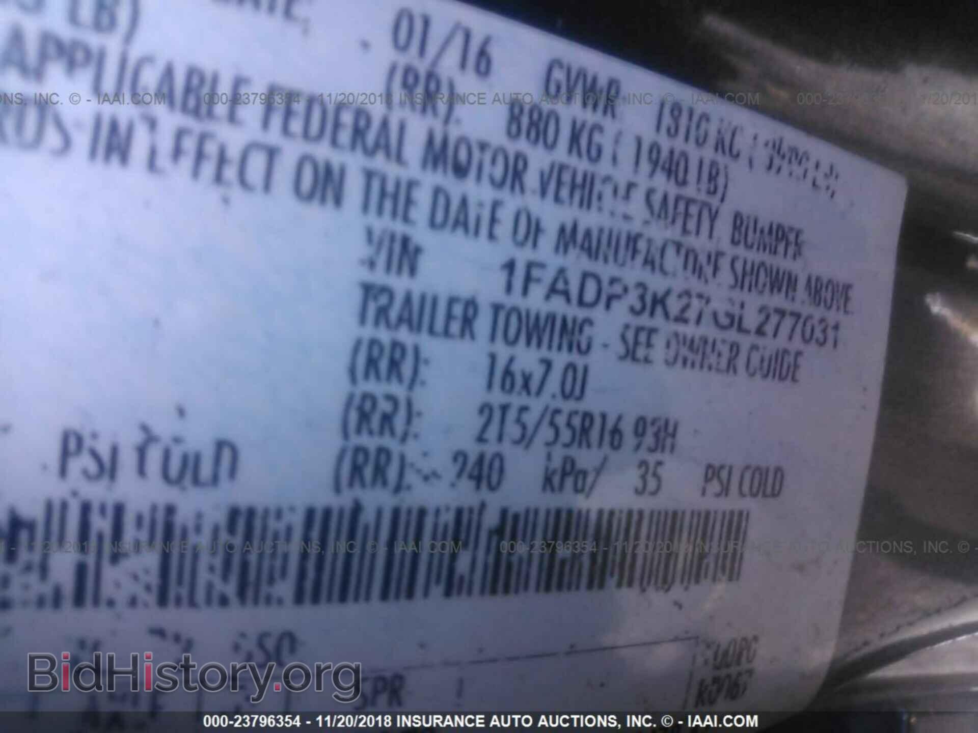 2016 FORD FOCUS - VIN: 1FADP3K27GL277031 - Фото 9