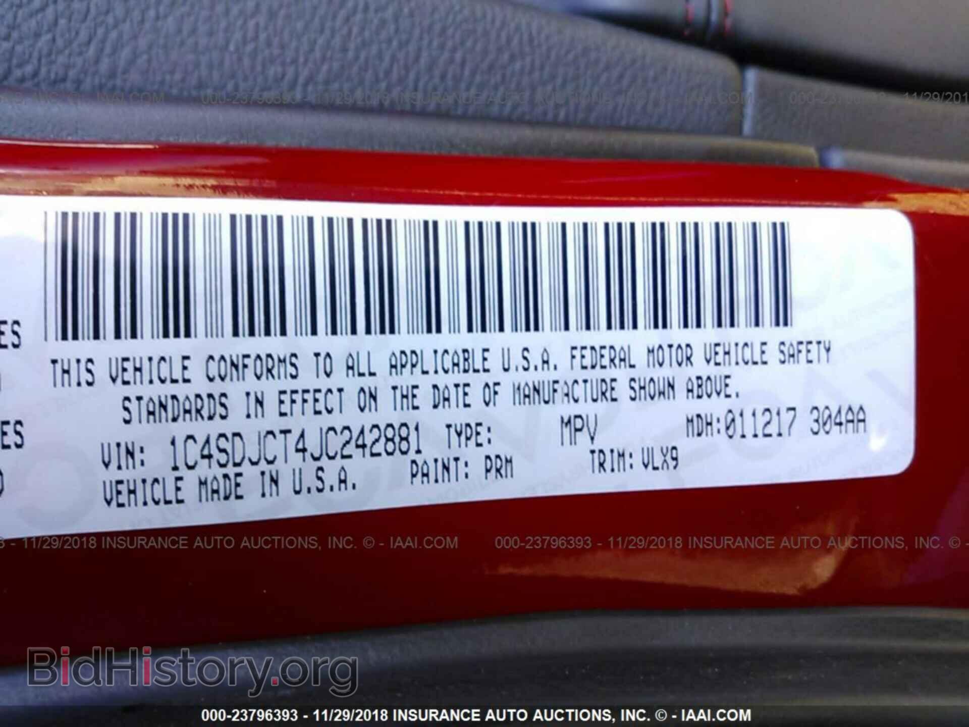 2018 DODGE DURANGO - VIN: 1C4SDJCT4JC242881 - Photo 9