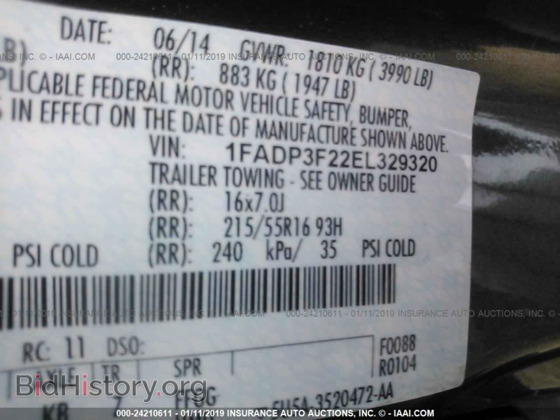 2014 FORD FOCUS - VIN: 1FADP3F22EL329320 - Photo 9