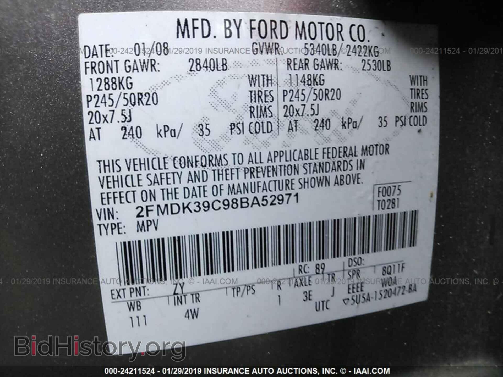 2008 FORD EDGE - VIN: 2FMDK39C98BA52971 - Photo 9
