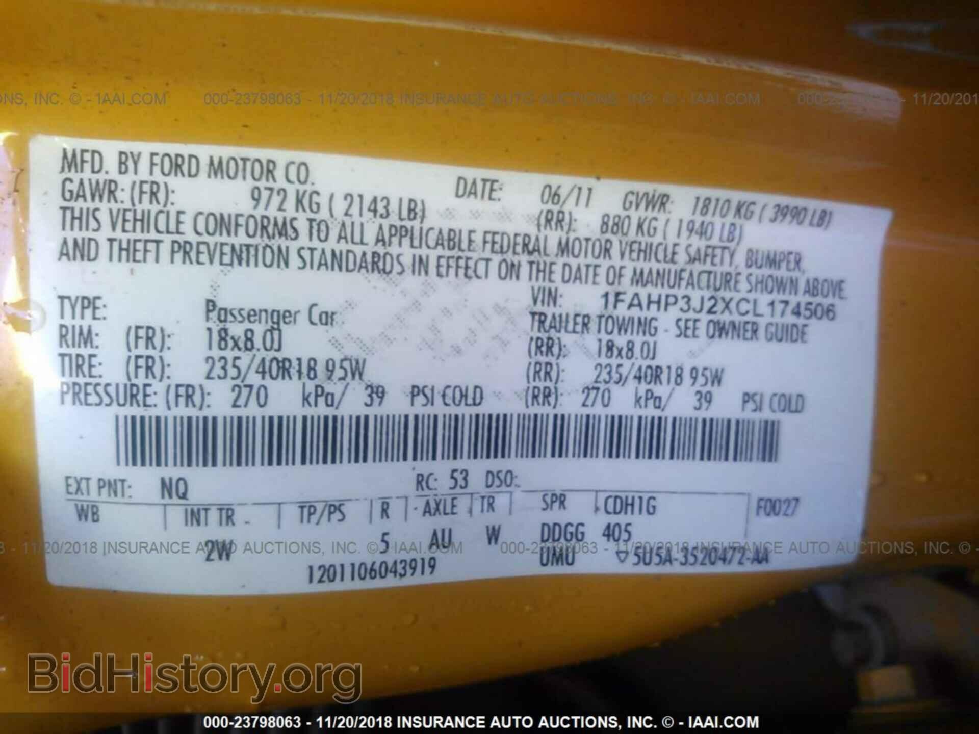 2012 FORD FOCUS - VIN: 1FAHP3J2XCL174506 - Photo 9