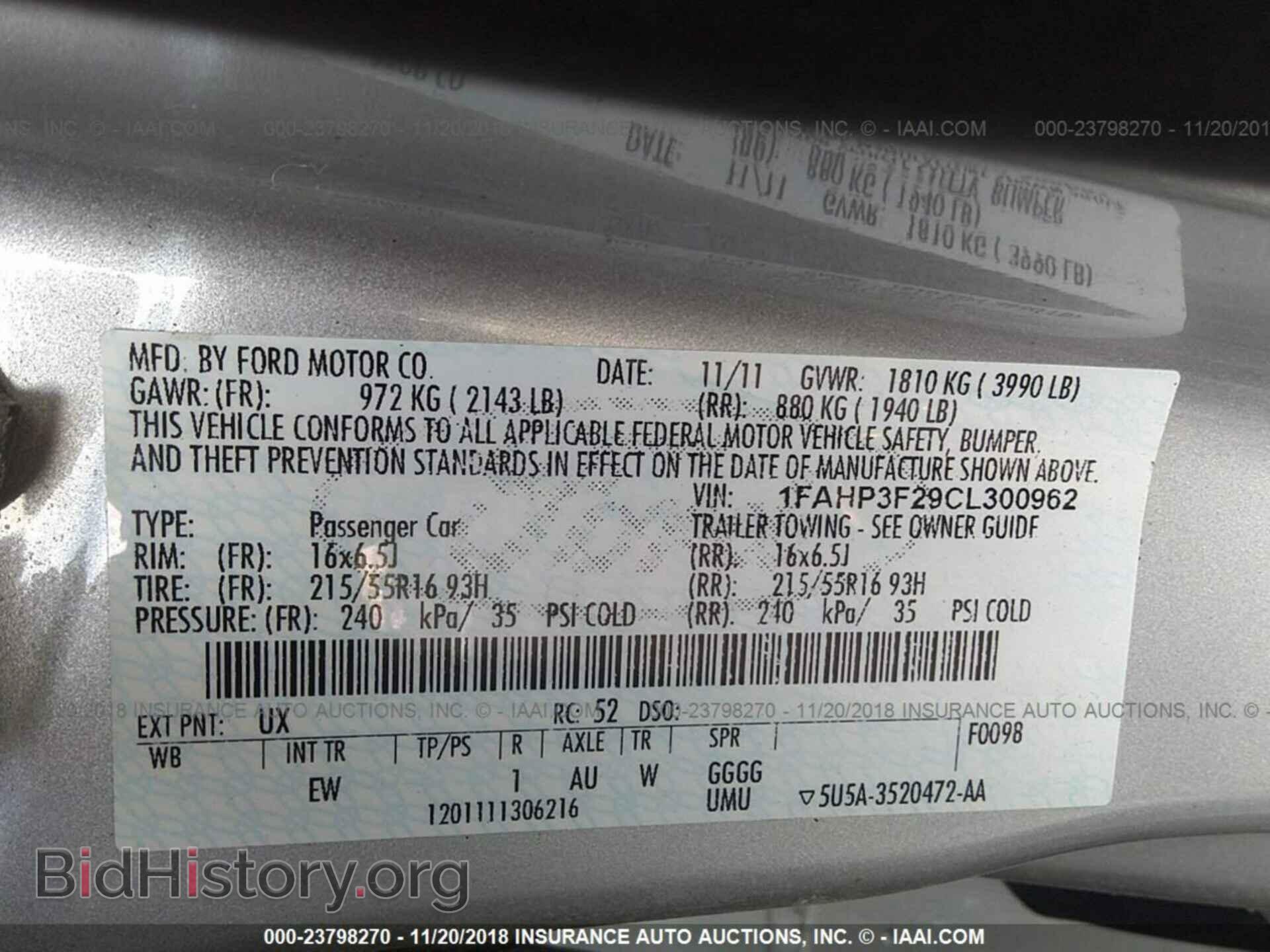 2012 FORD FOCUS - VIN: 1FAHP3F29CL300962 - Photo 9