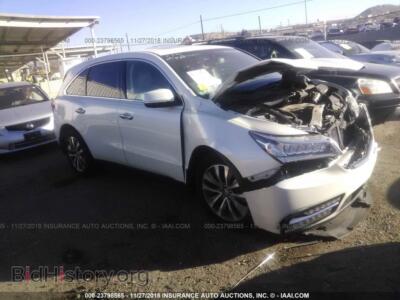 2014 Acura MDX, white — VIN 5FRYD4H40EB031990, IAAI