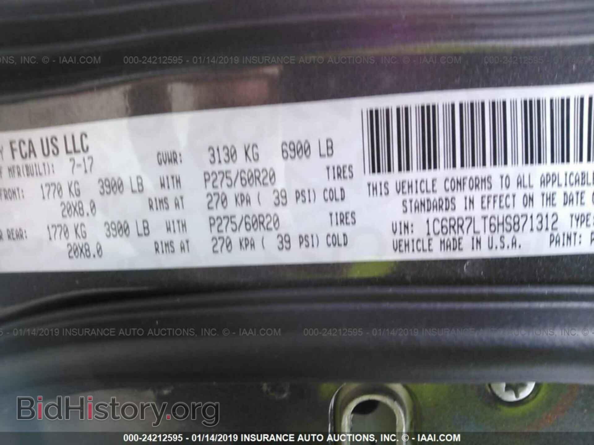 2017 RAM 1500 - VIN: 1C6RR7LT6HS871312 - Фото 9