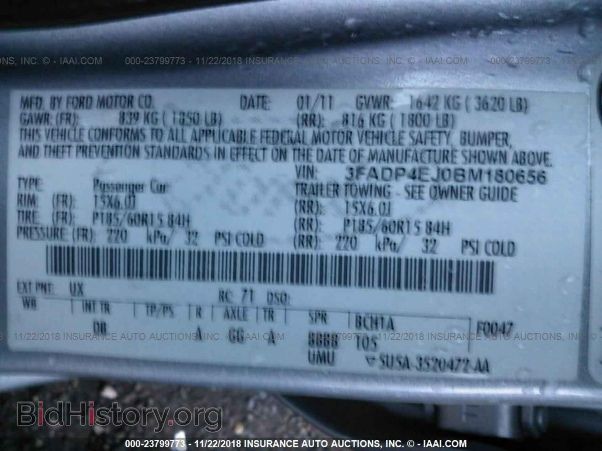 2011 FORD FIESTA - VIN: 3FADP4EJ0BM180656 - Photo 9