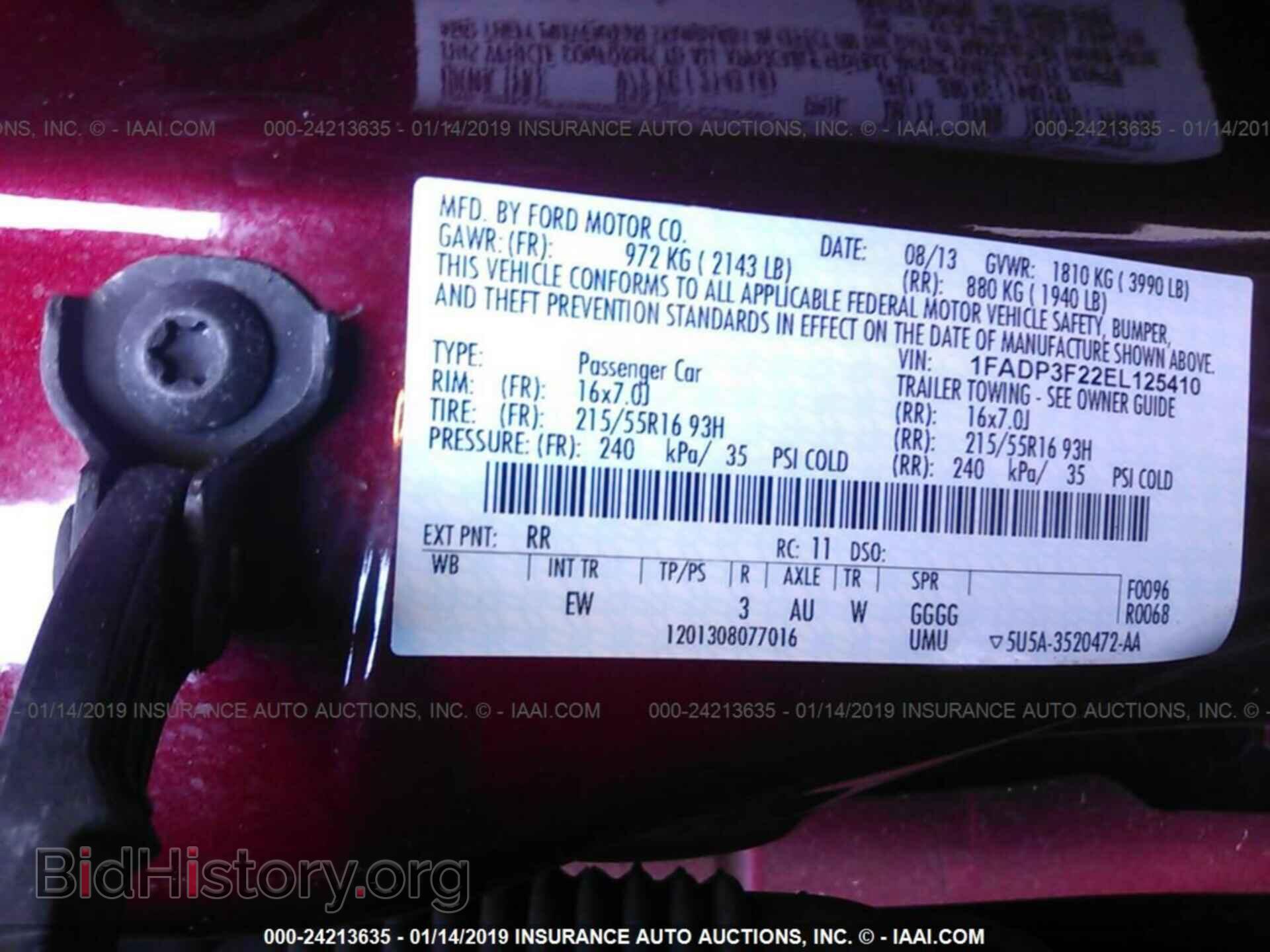 2014 FORD FOCUS - VIN: 1FADP3F22EL125410 - Photo 9