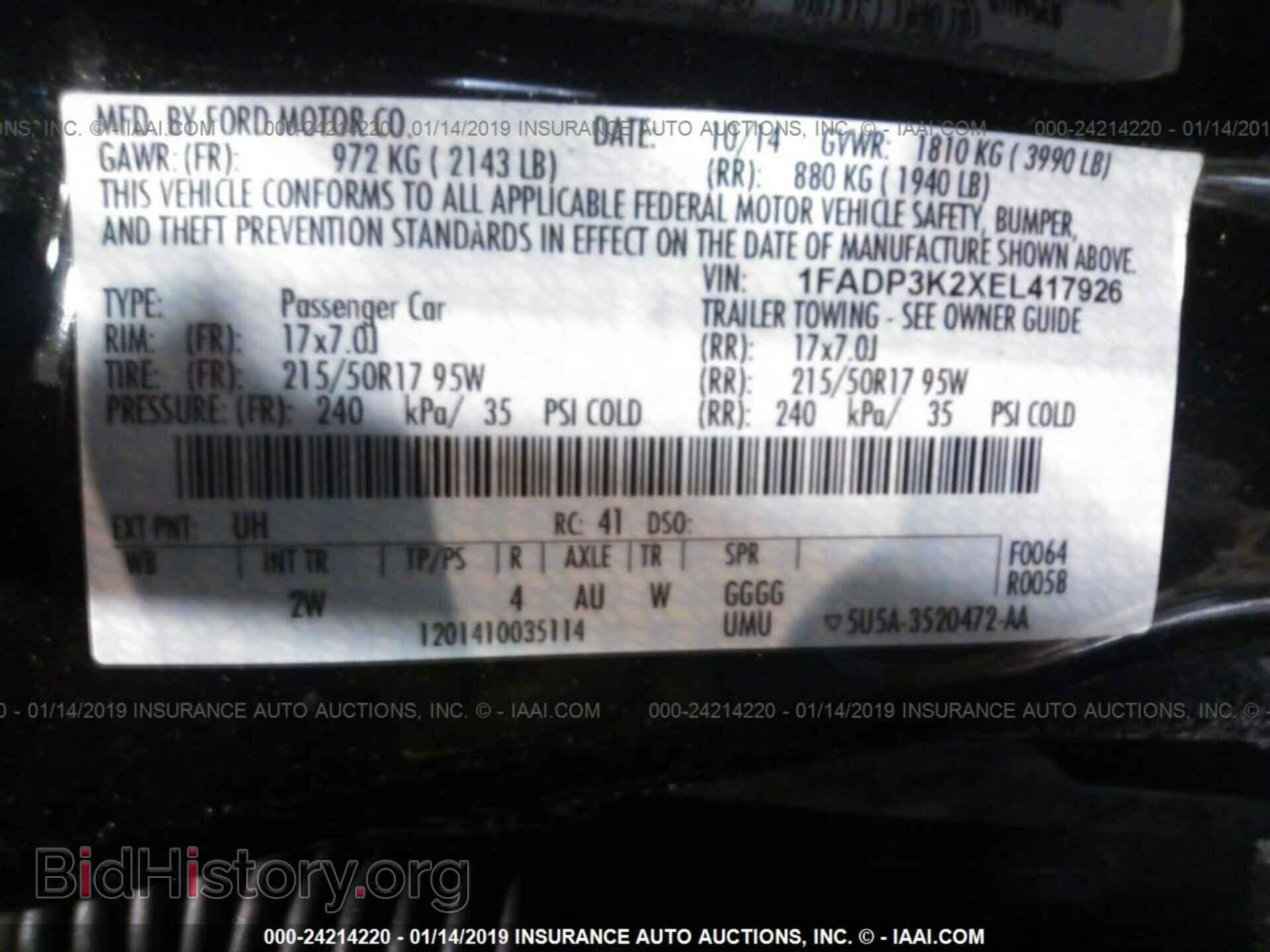 2014 FORD FOCUS - VIN: 1FADP3K2XEL417926 - Photo 9