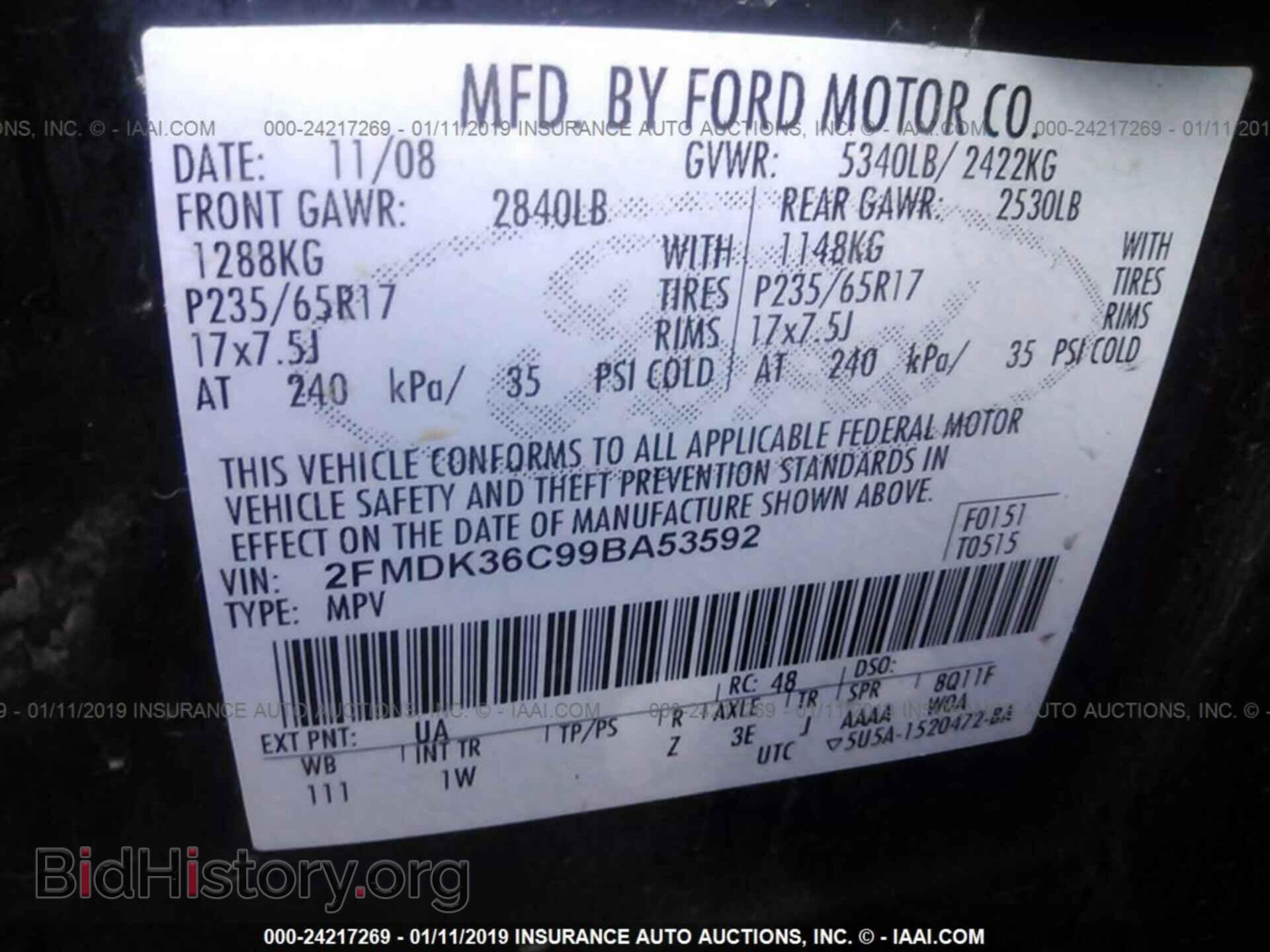 2009 FORD EDGE - VIN: 2FMDK36C99BA53592 - Photo 9